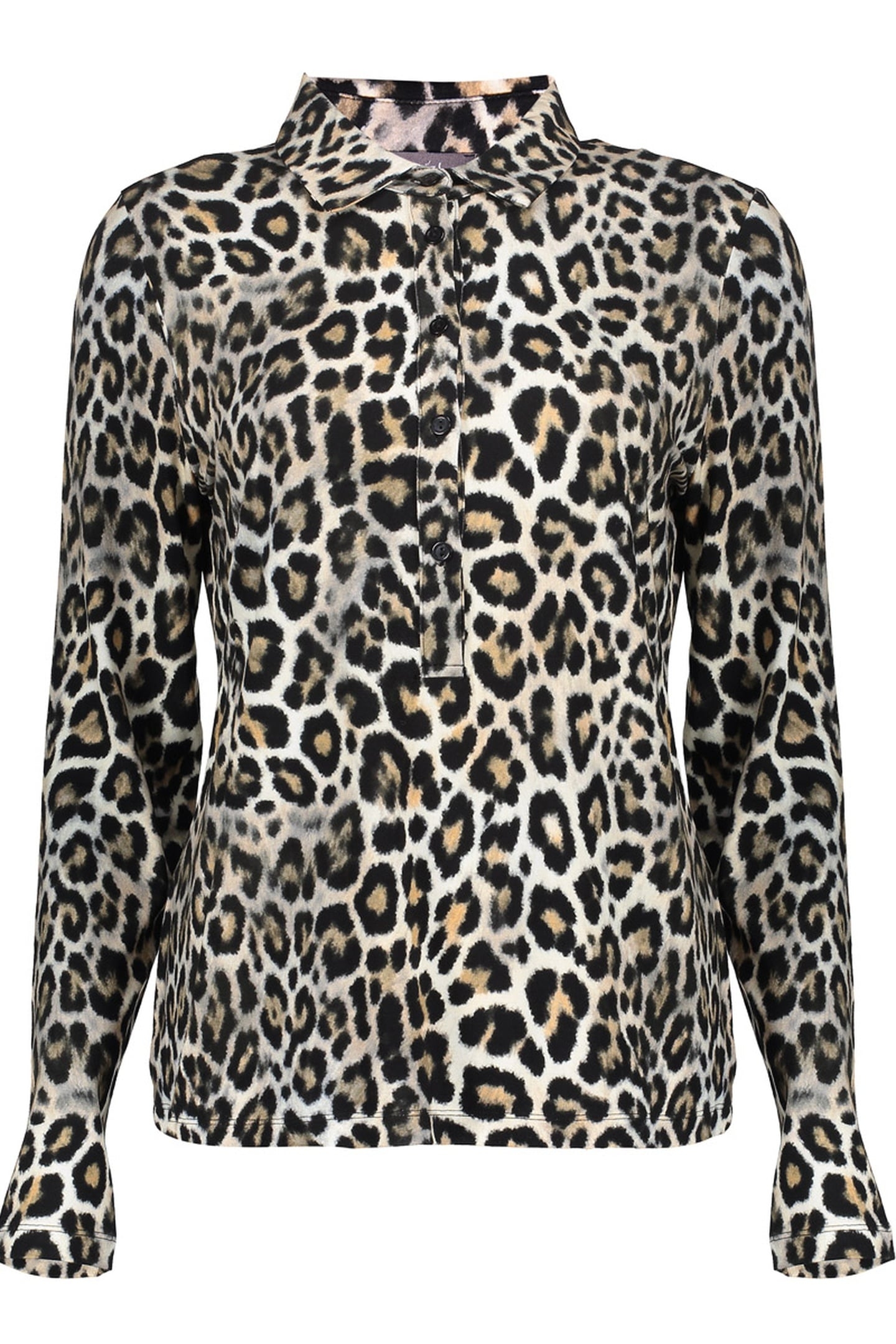 BLOUSE AOP JERSEY BLACK/SAND 1