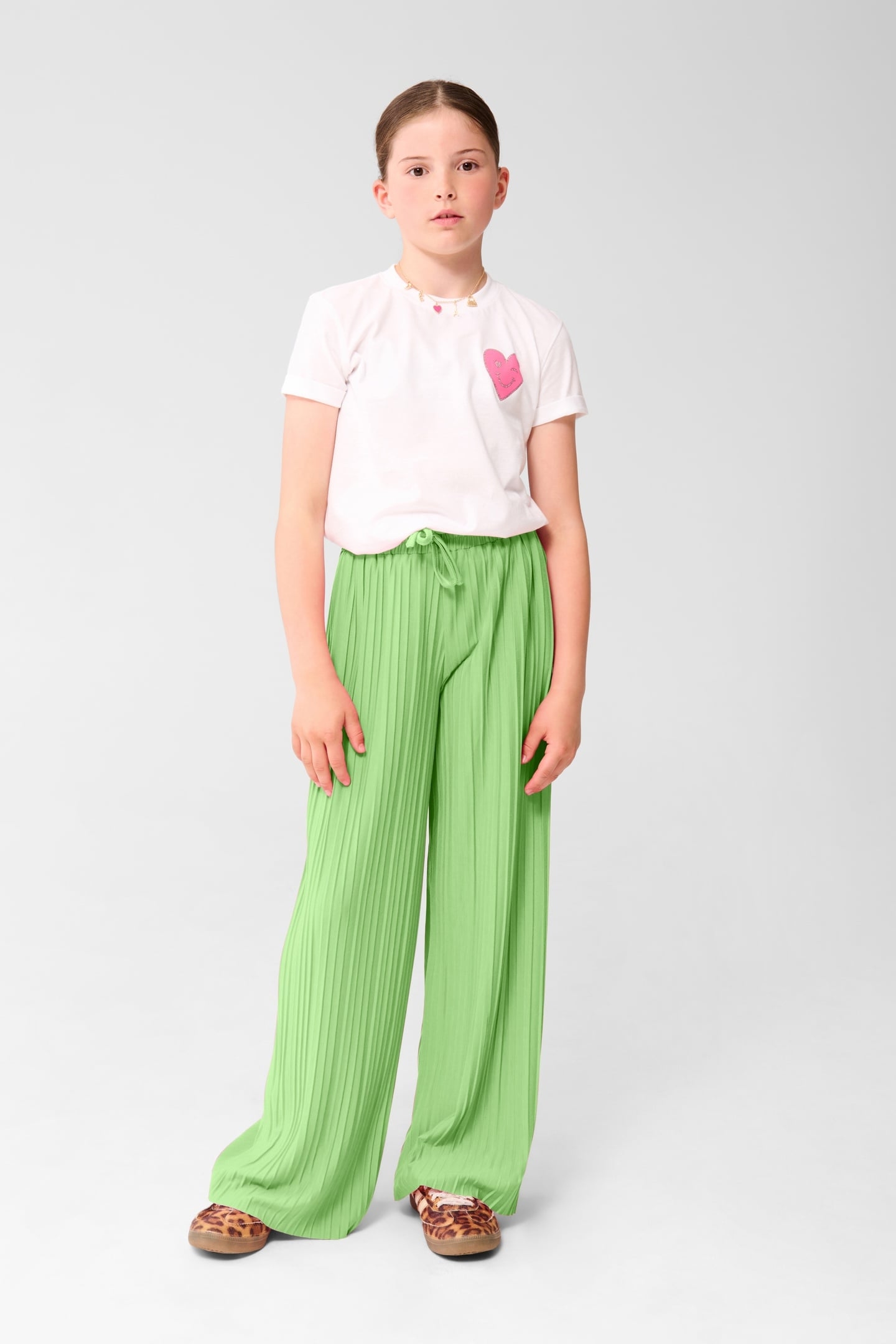 GIRLS PLISSE PANTS GREEN 1