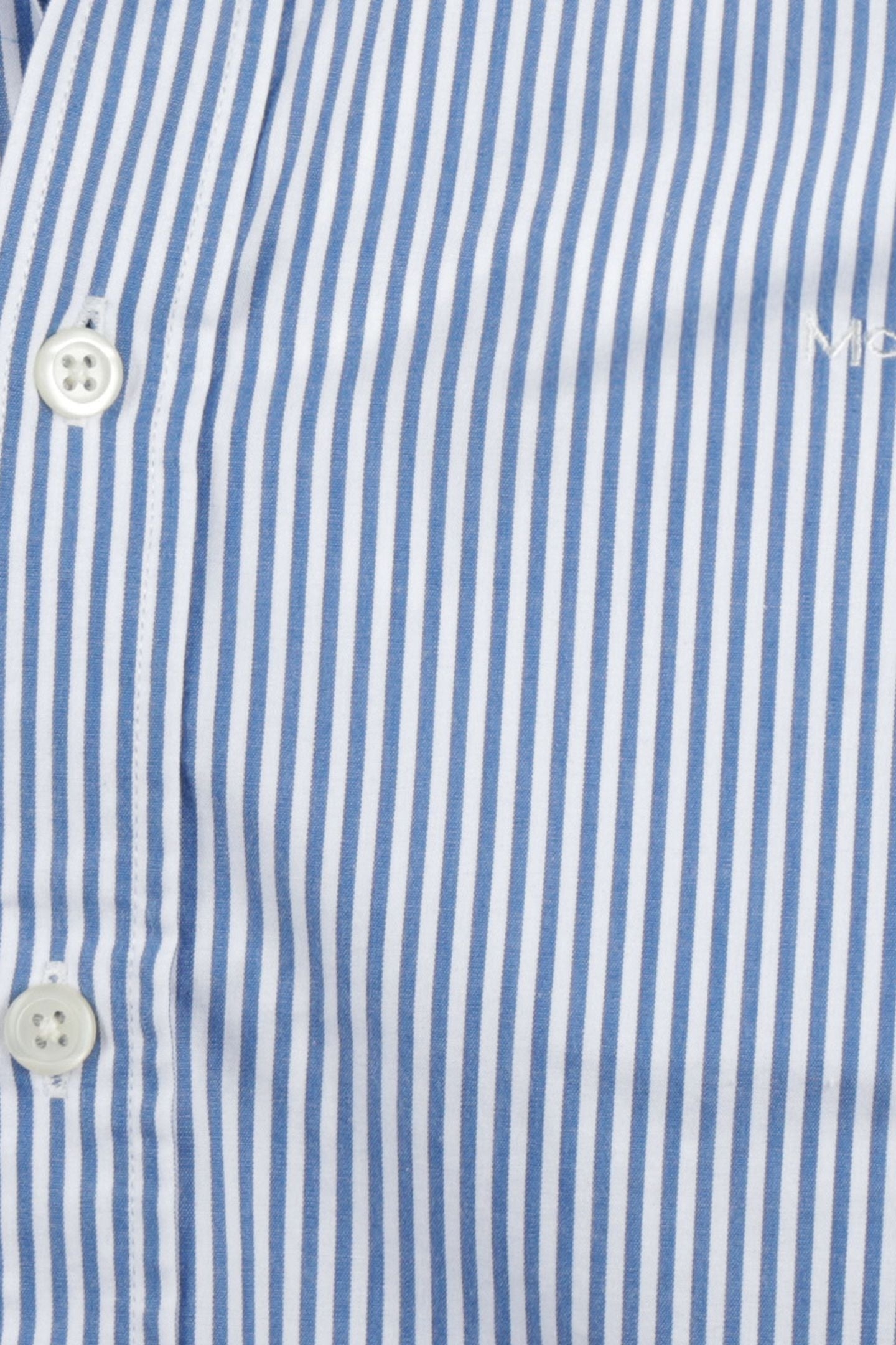 POPLIN STRIPE PEACHED SHIRT KOBALT 5