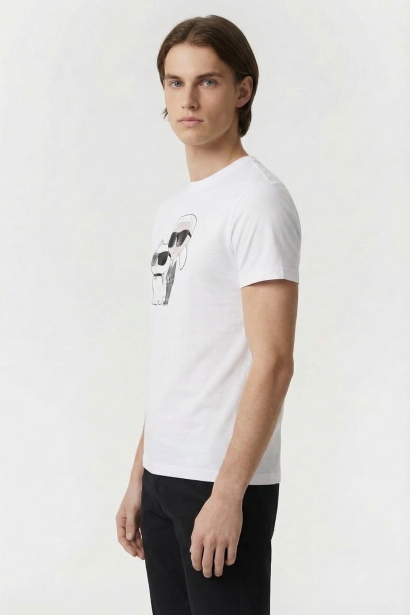 WHITE T-SHIRT CREWNECK 2