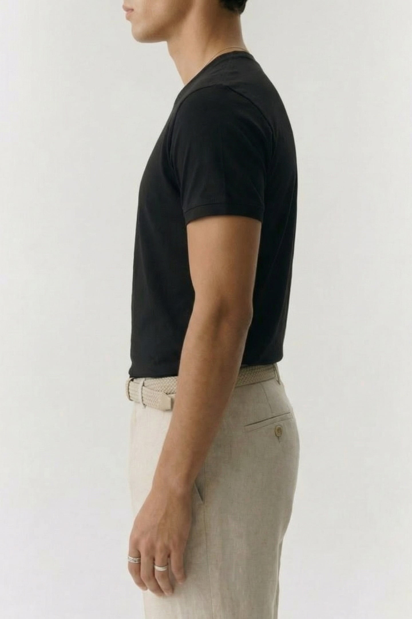 MARCIANO BY GUESS CN SS TEE WITH CONTRAST JET BLACK 4