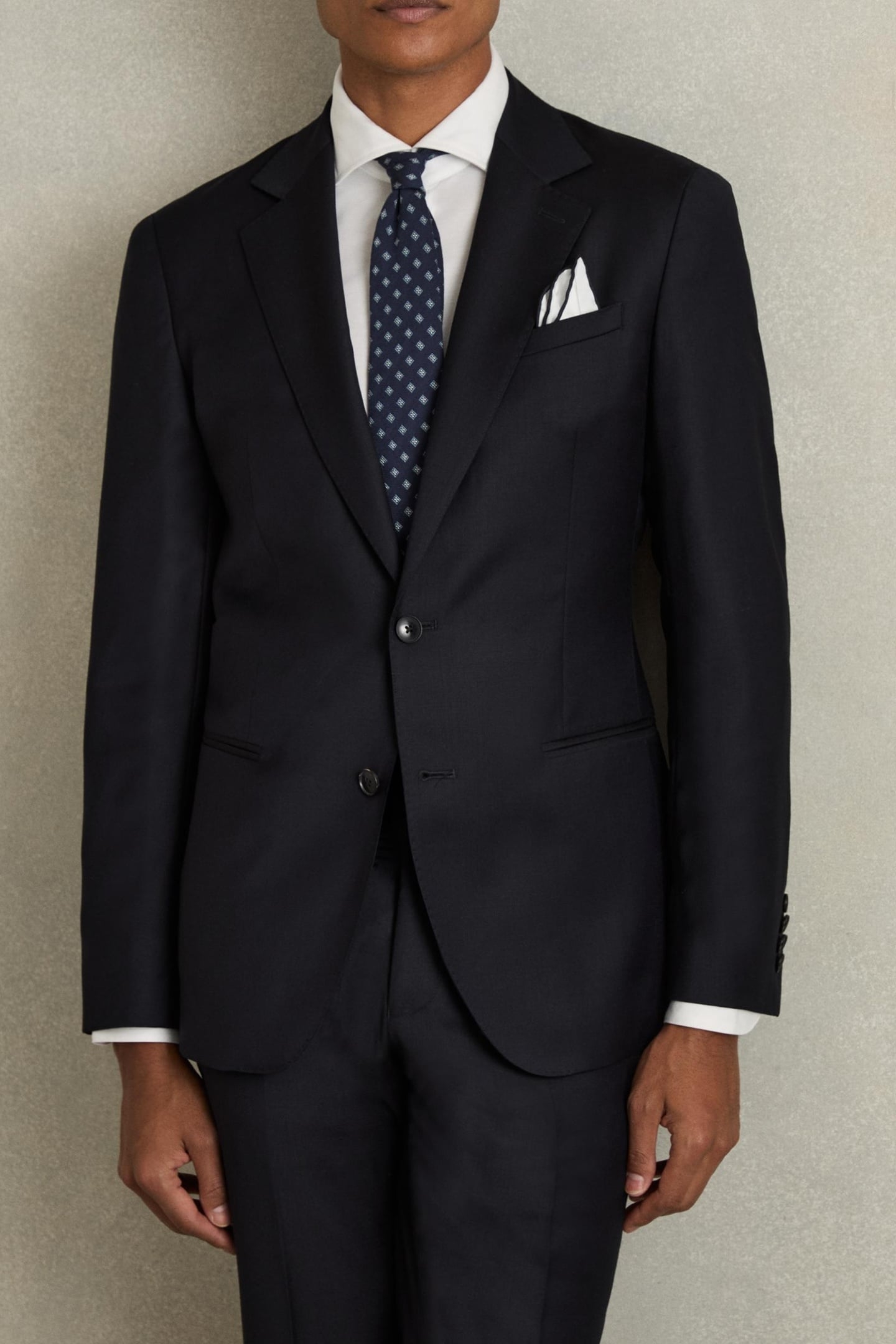 SB 2B NOTCH PLAIN WEAVE BLAZER NAVY 2
