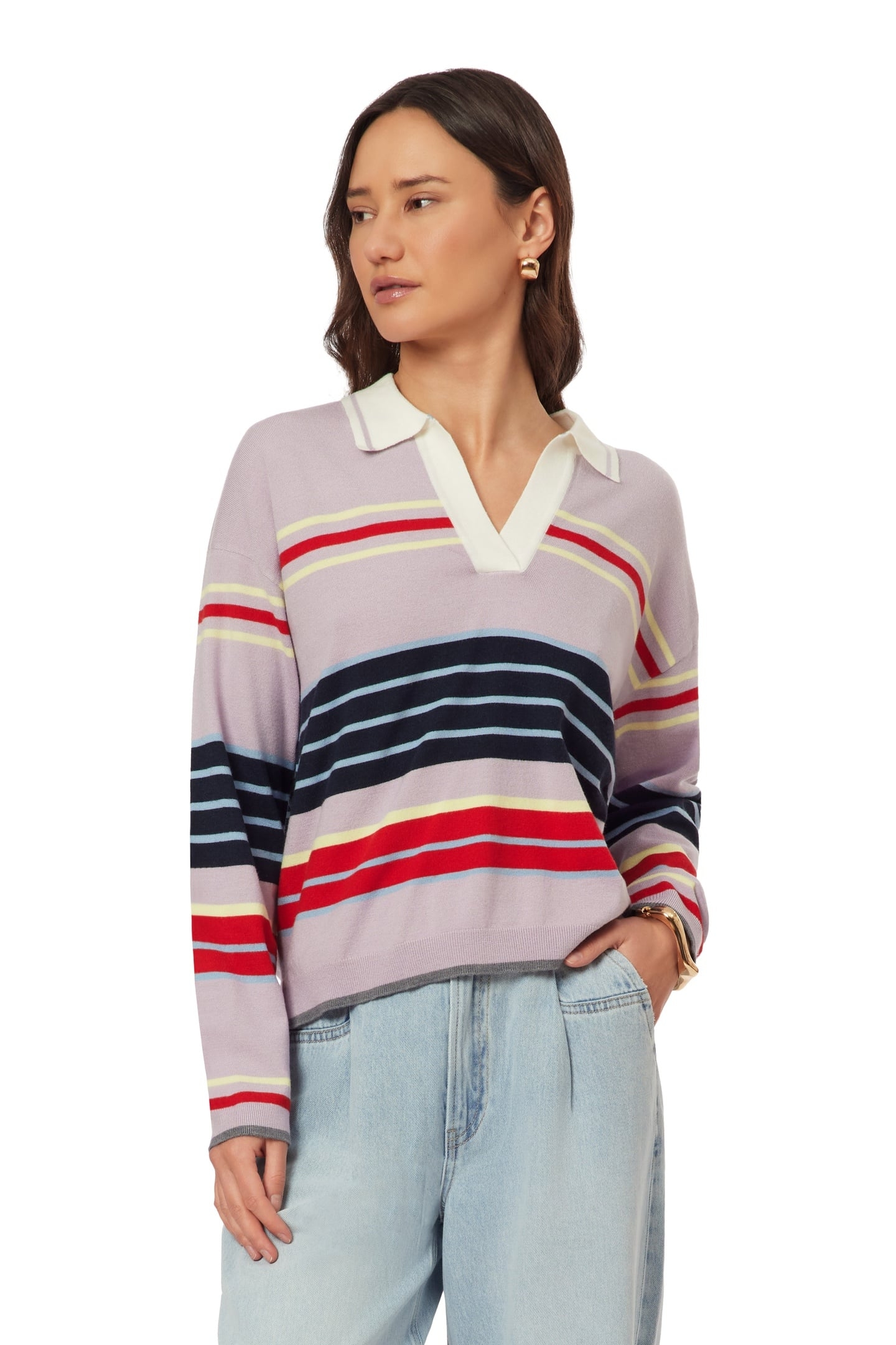 RUGBY PULLOVER IRIS ENGINEERED STRIPE 4