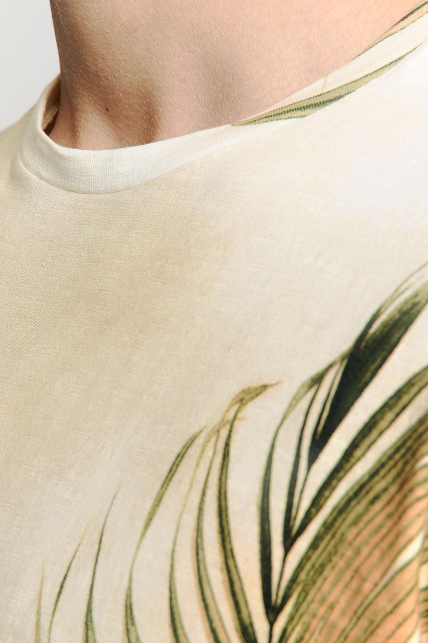 T-SHIRT CREWNECK ALLOVER PRINTED SLUB GARMENT DYED SAND 7