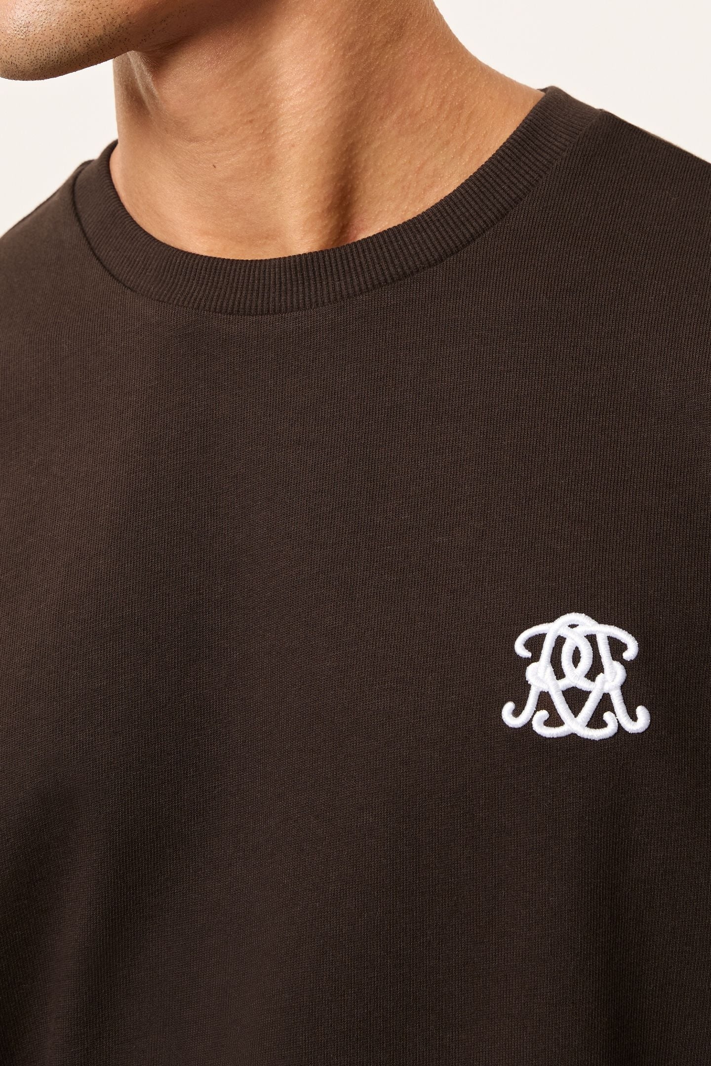 SS OVERSIZED MOTIF TEE SHIRT BROWN 3