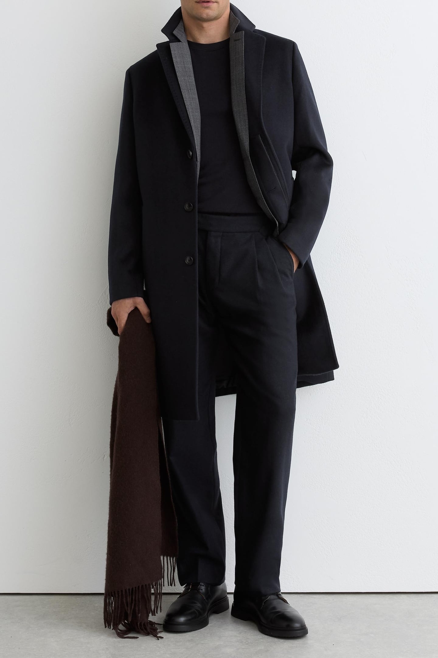 FLANNEL WIDE LEG TROUSER NAVY 2