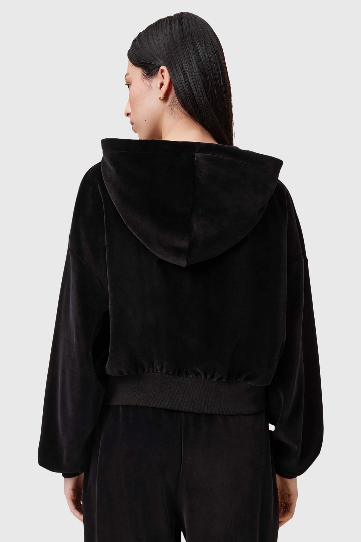 VINNY VELVET HOODY BLACK 4