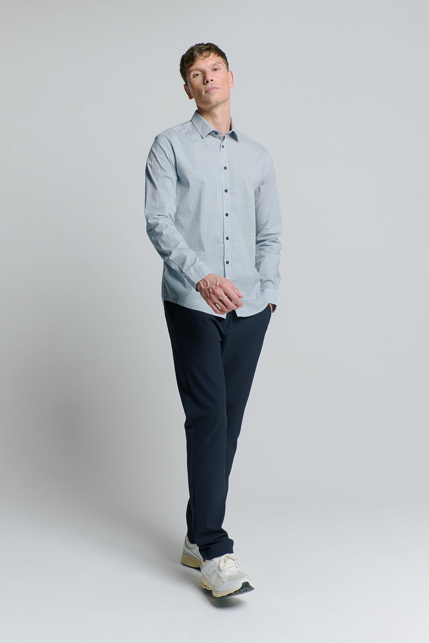 SHIRT STRETCH ALLOVER PRINTED SEABLUE 4