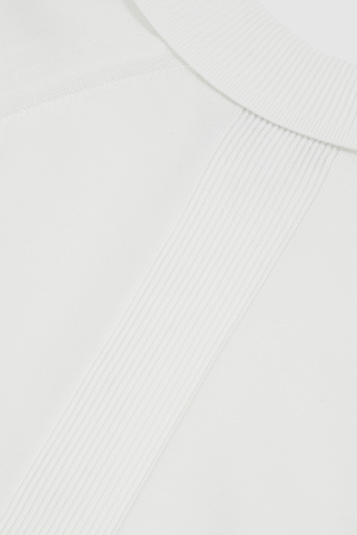 LS CONCEALED BUTTON PLACKET RIBBED COLLAR POLO WHITE 5