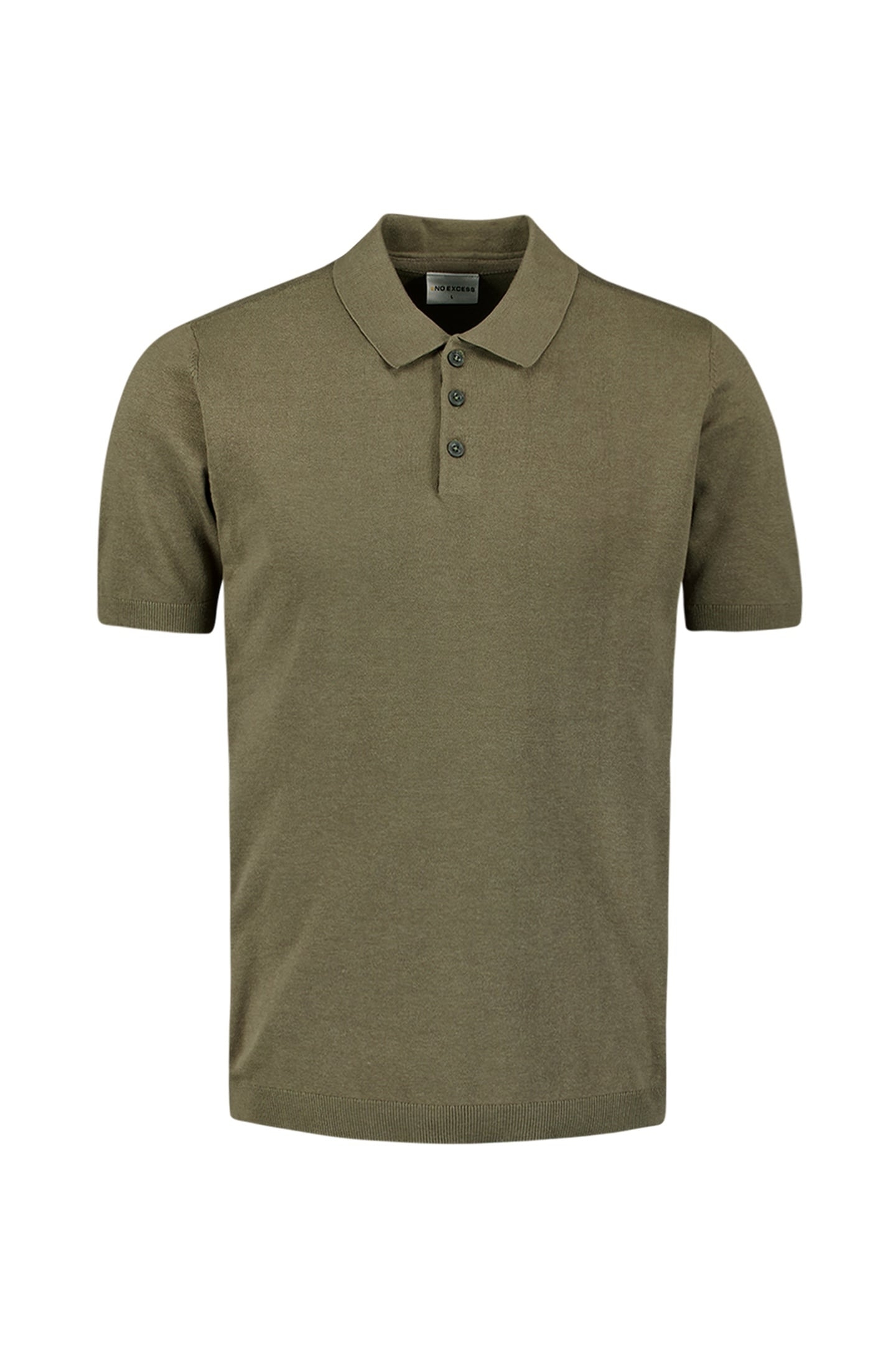 PULLOVER SHORT SLEEVE POLO BUTTON SOLID DARK MOSS 4