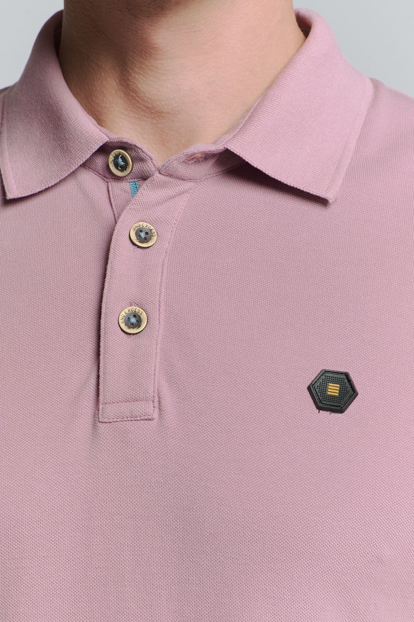 POLO PIQUE GARMENT DYED MAUVE 7