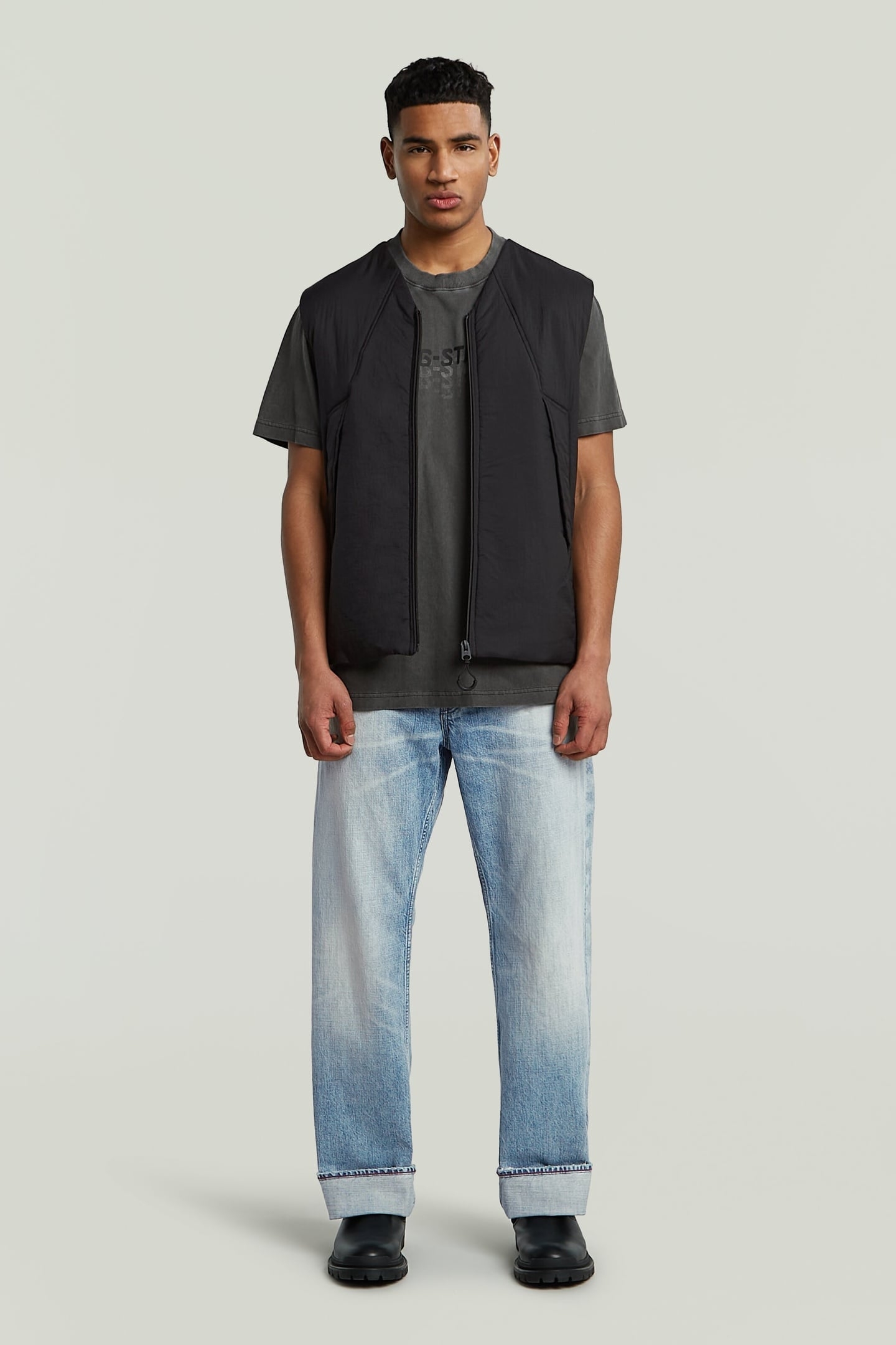 MULTI LOGO OVERDYED LOOSE R T DK BLACK GD 1