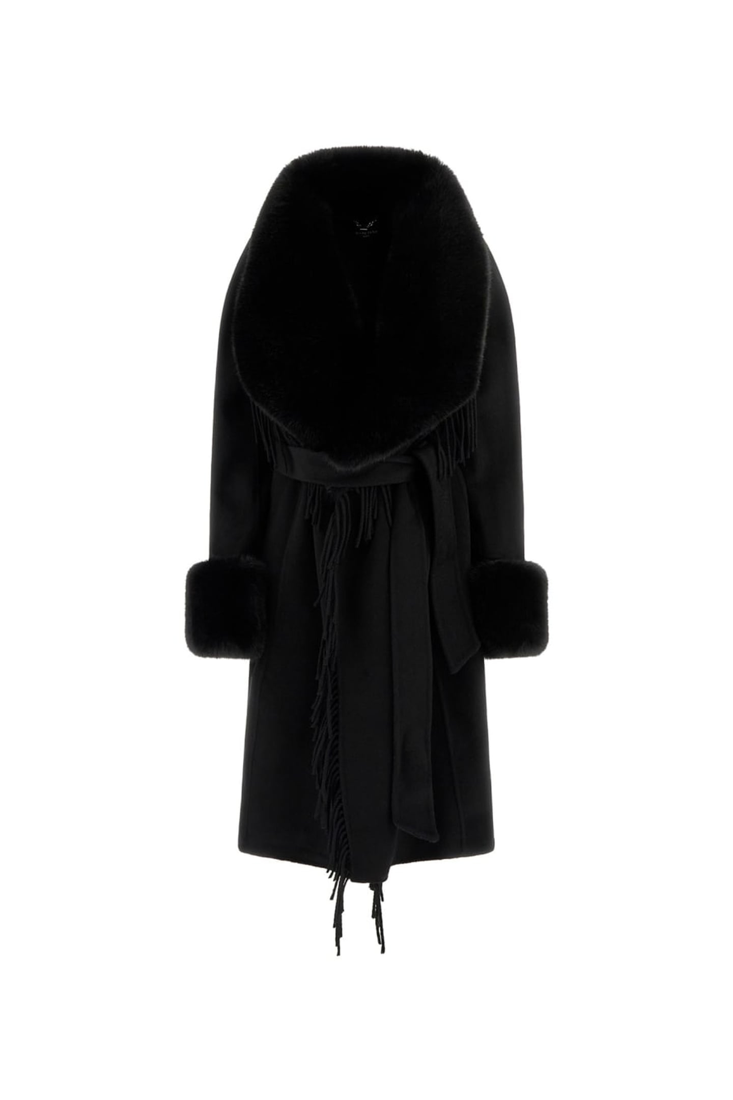 MARCIANO BY GUESS LILIANA COAT JET BLACK MULTI 5