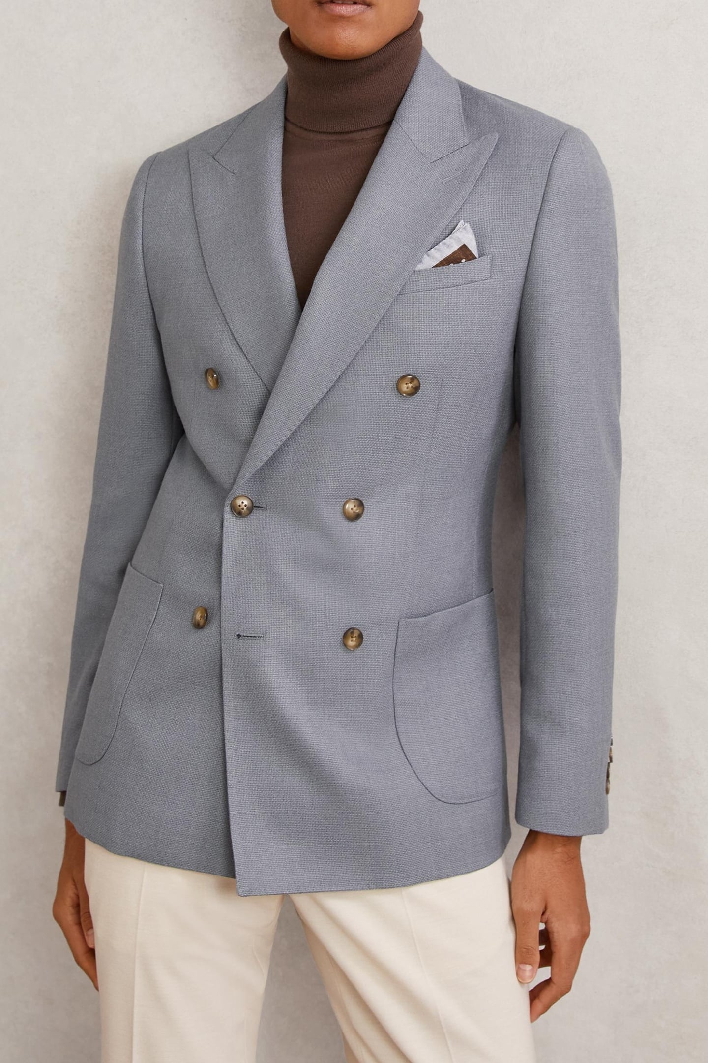 DB PEAK TEXTURED BLAZER AIRFORCE BLUE 1