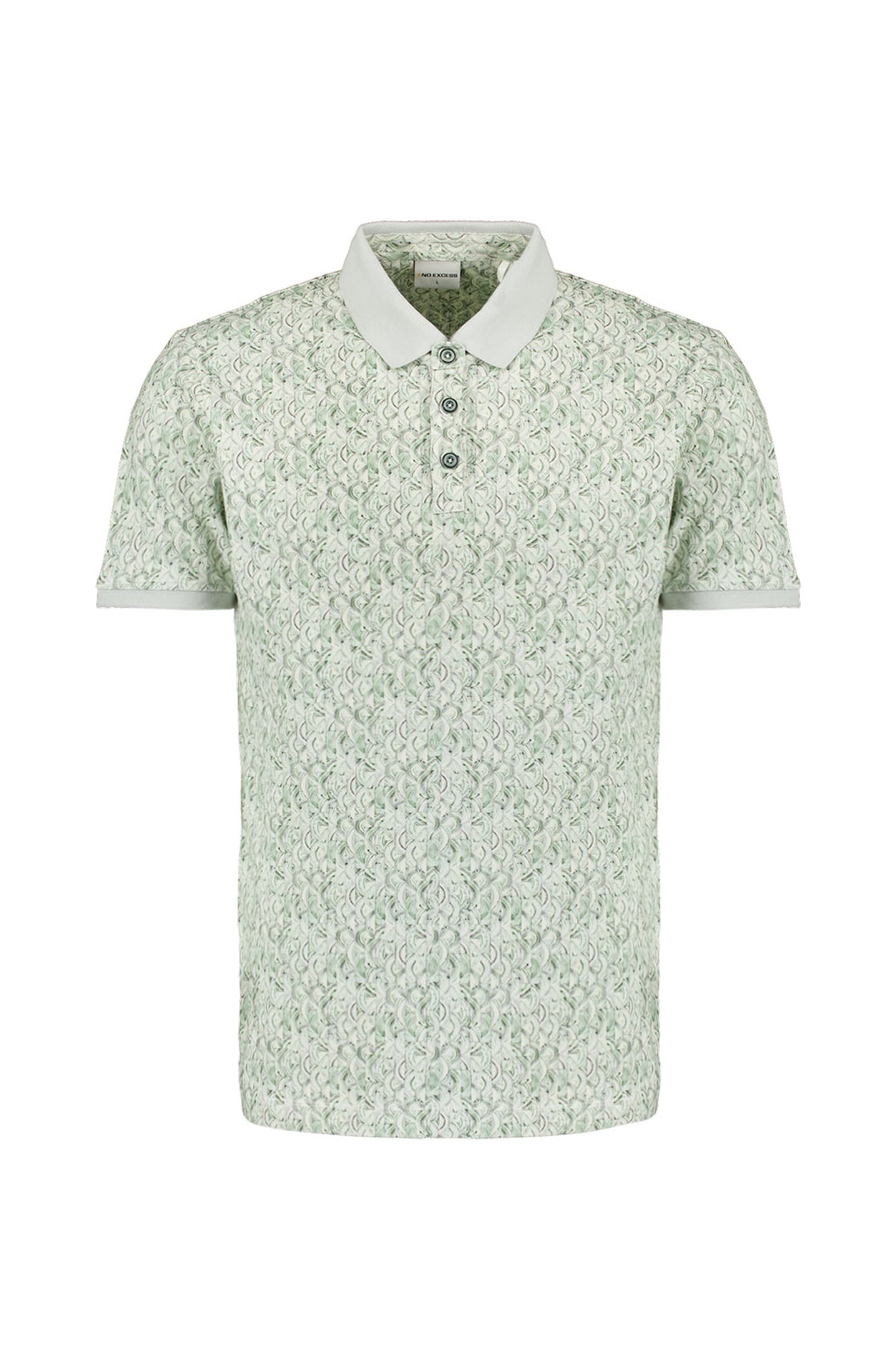 POLO PIQUE ALLOVER PRINTED GREEN 4