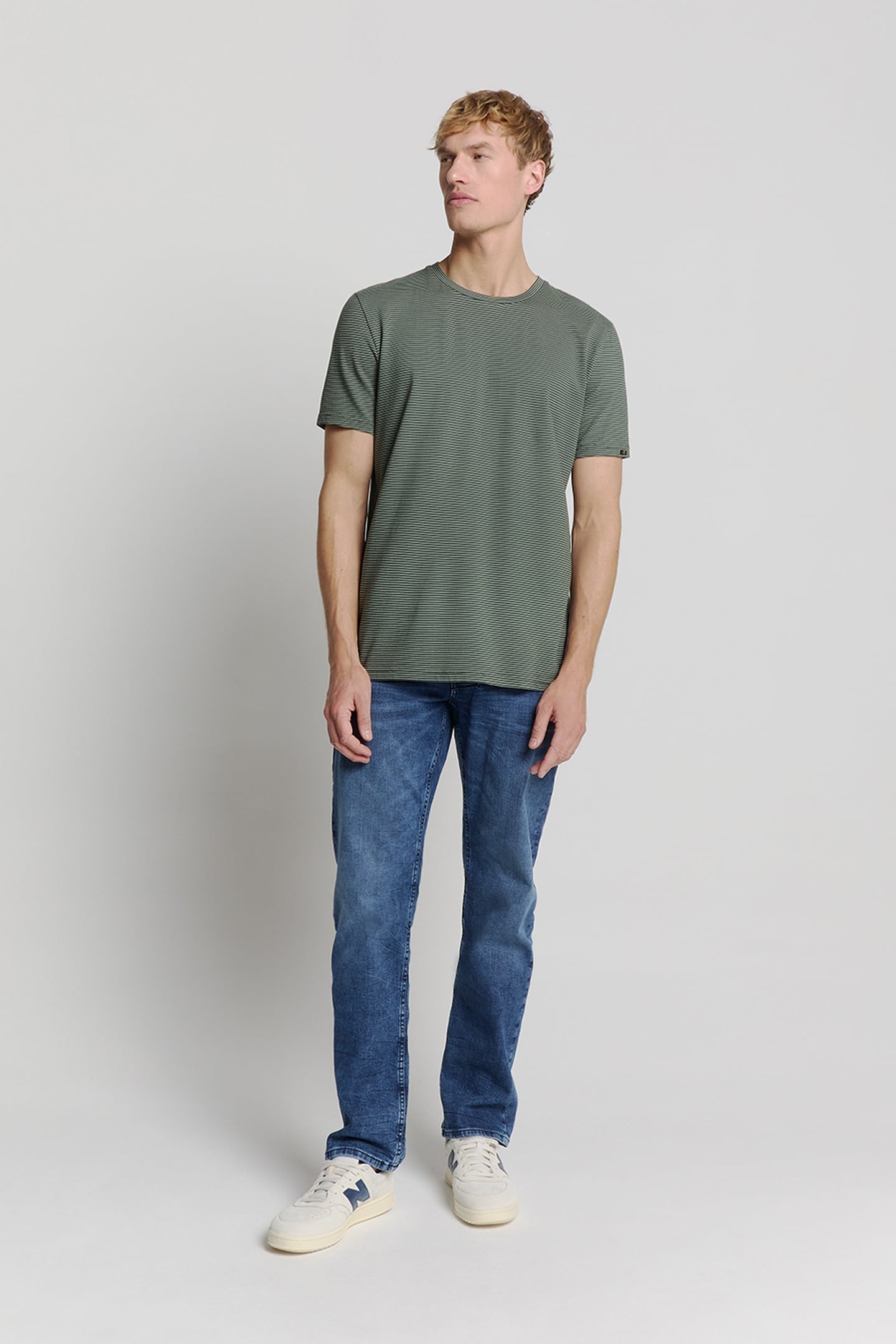 T-SHIRT CREWNECK STRIPES DARK STEEL 3