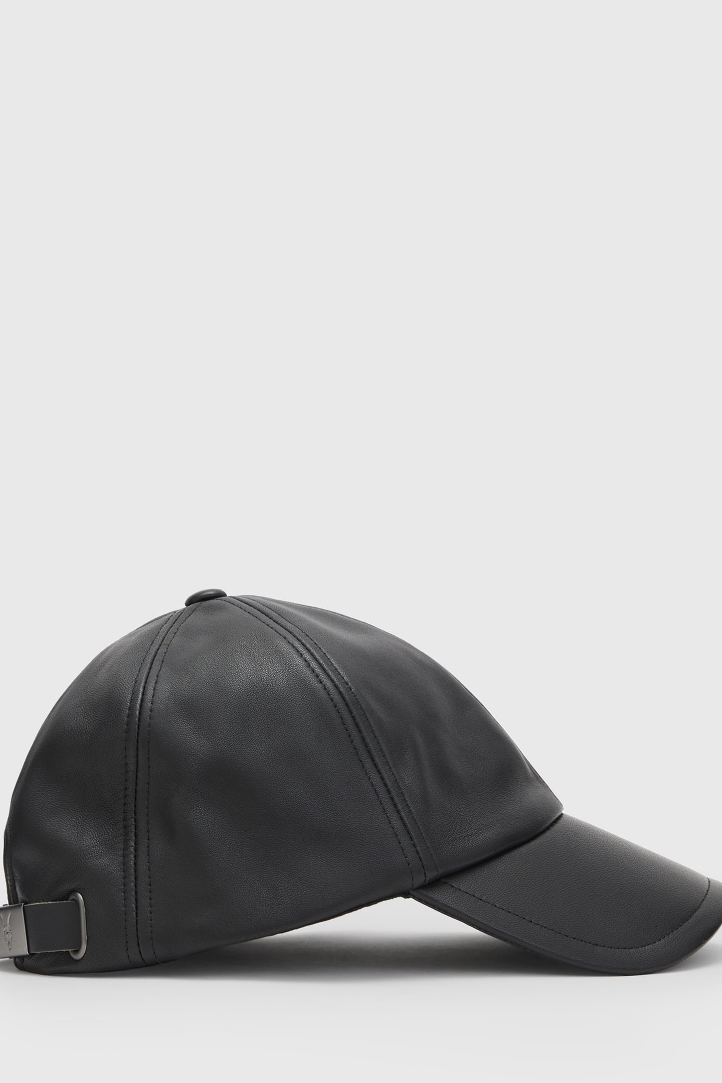 RAMSKULL LTHR CAP BLACK 4
