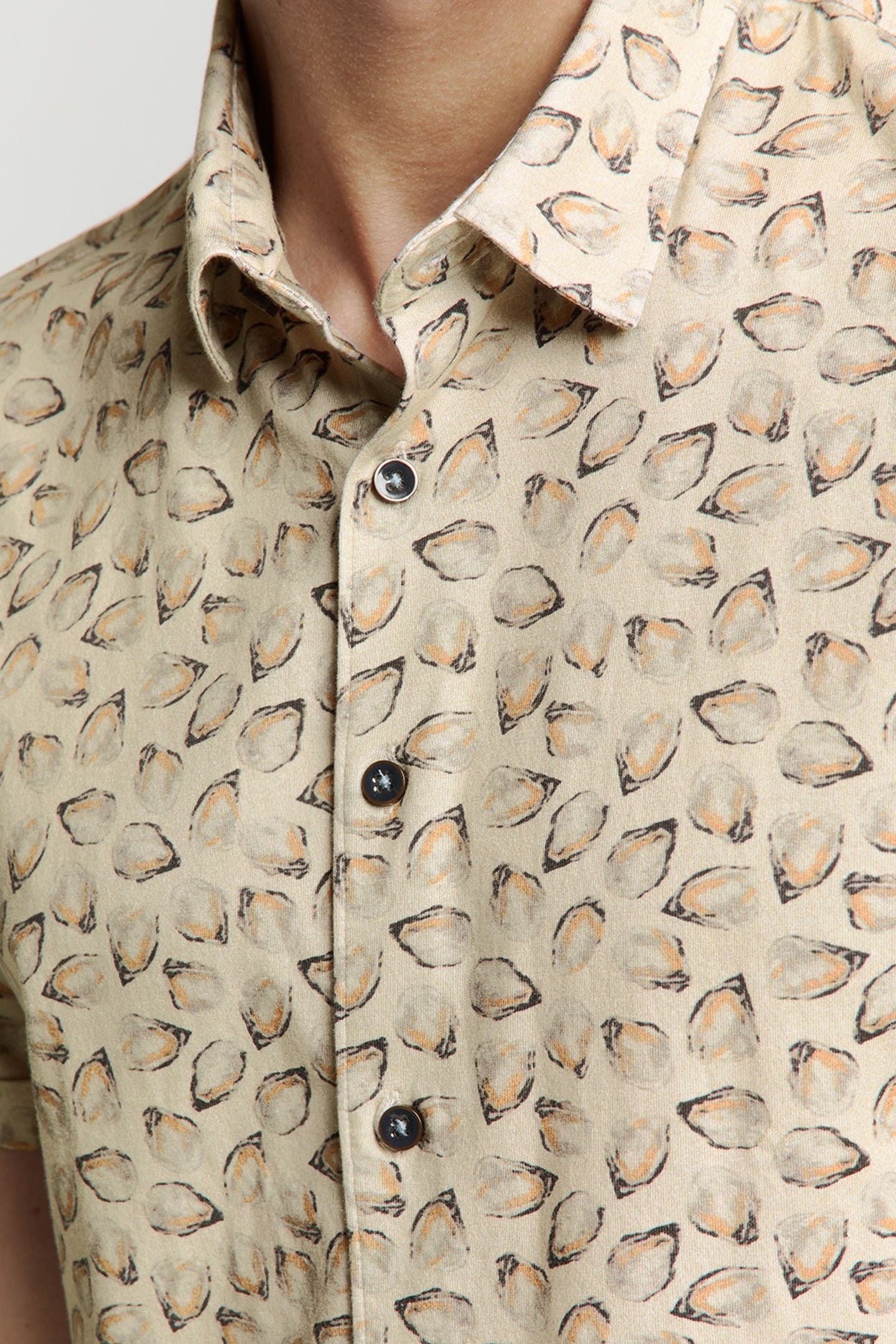 SHIRT SHORT SLEEVE JERSEY ALLOVER PRINTED SAND 7