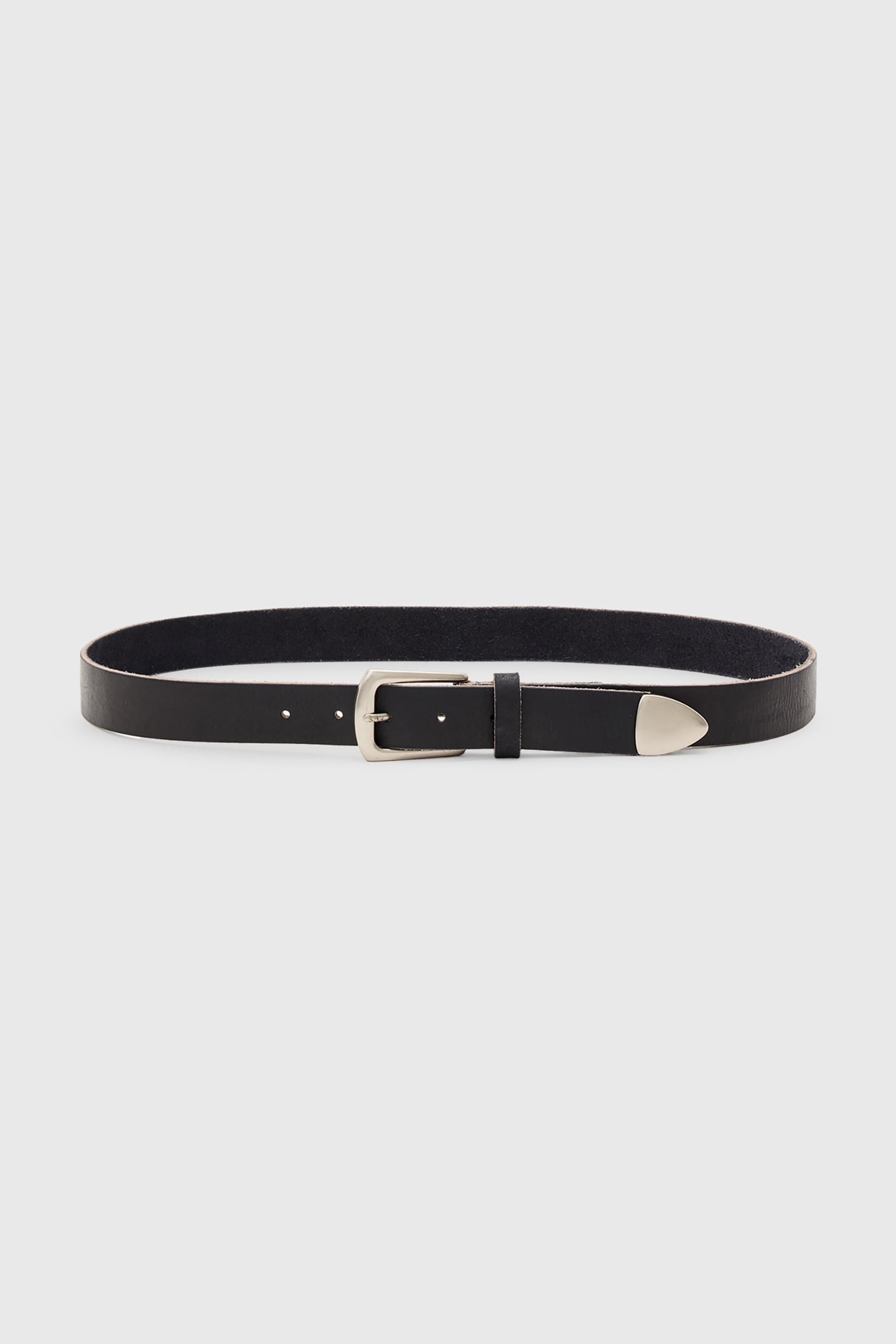 REED BELT BLACK/DULL NICKEL 3
