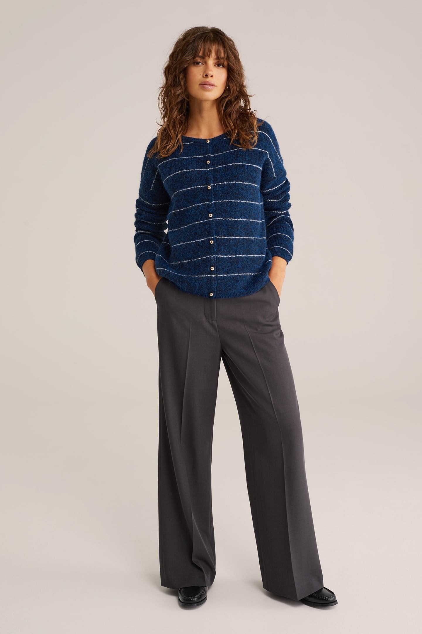 KNITTED CARDIGAN DARK BLUE 3