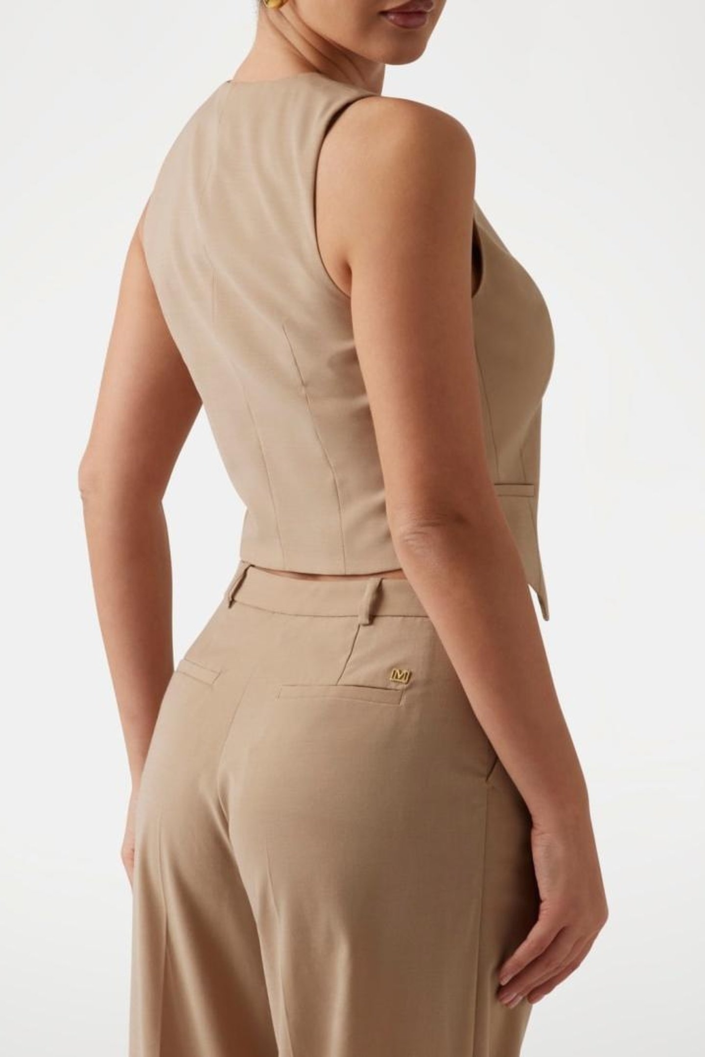 MARCIANO BY GUESS IRINA VEST NATURAL ALMOND MULTI 3