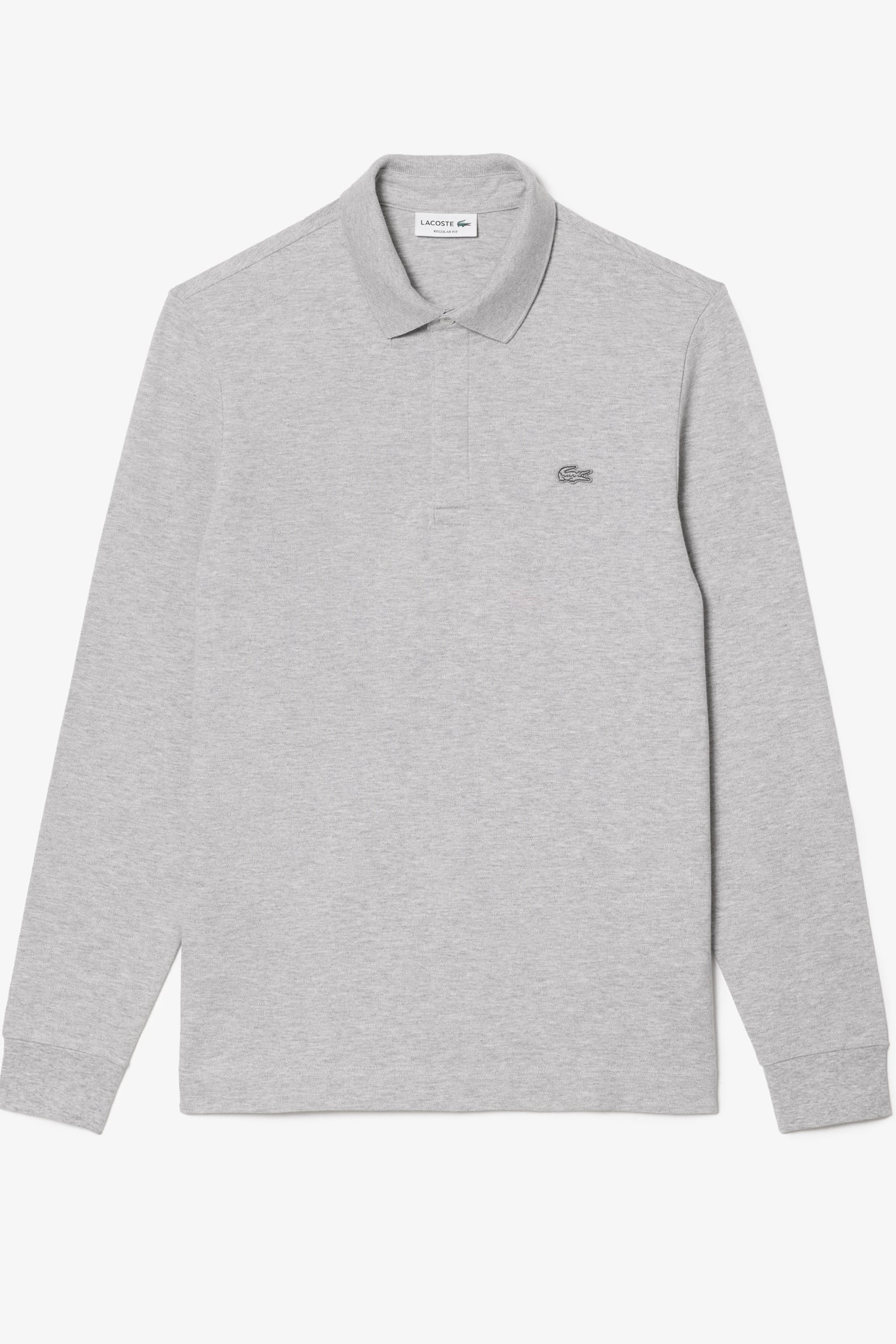 LONG SLEEVE POLO SILVER CHINE 5