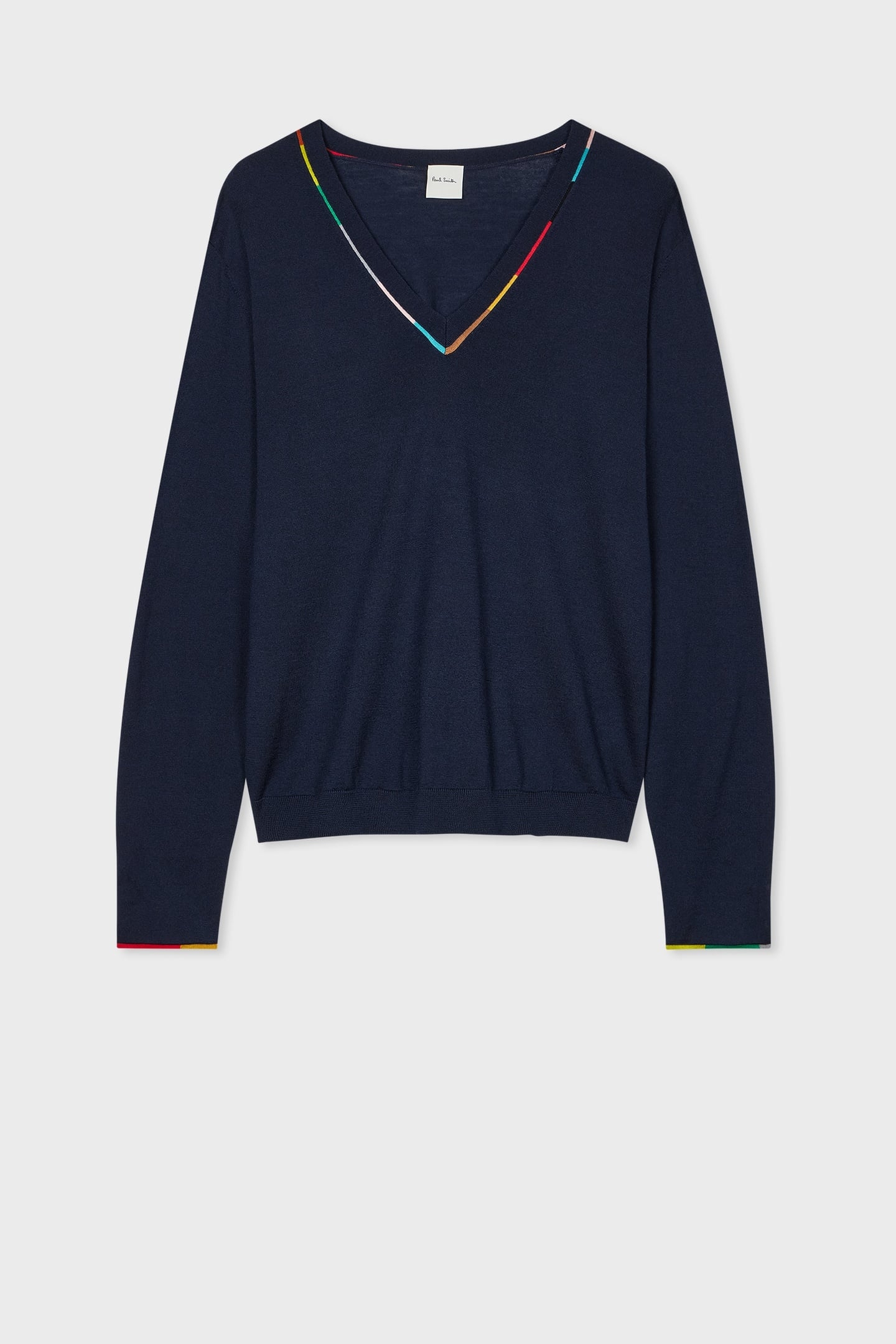 KNITTED SWEATER V NECK VERY DARK NAVY 1