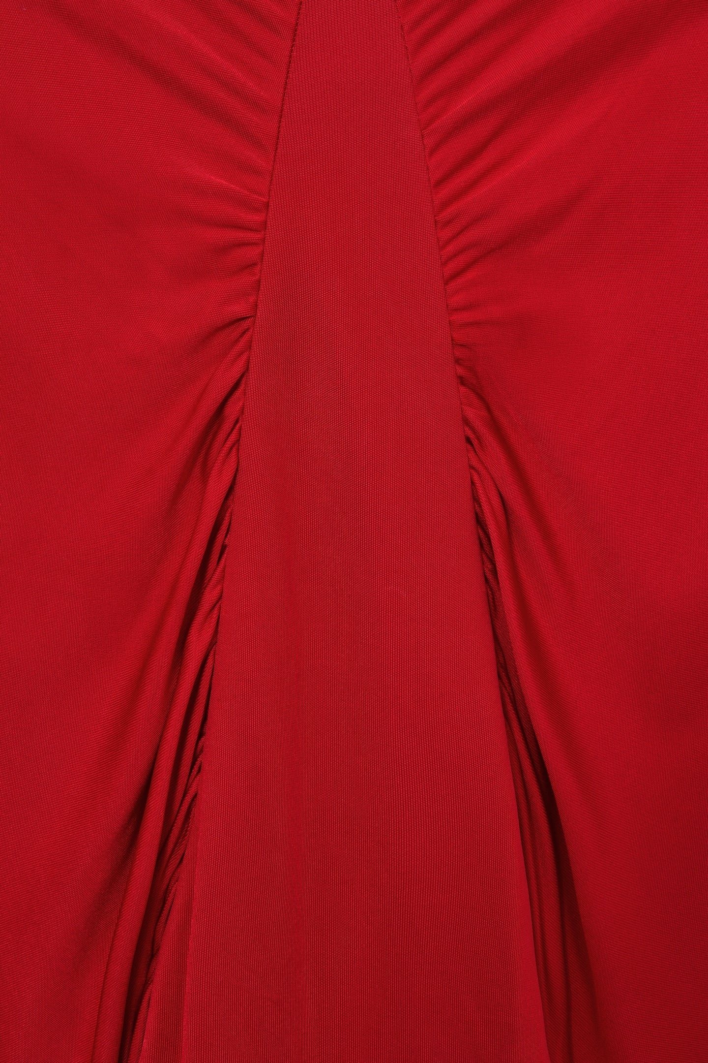 BATWING JERSEY MINI DRESS RED 6