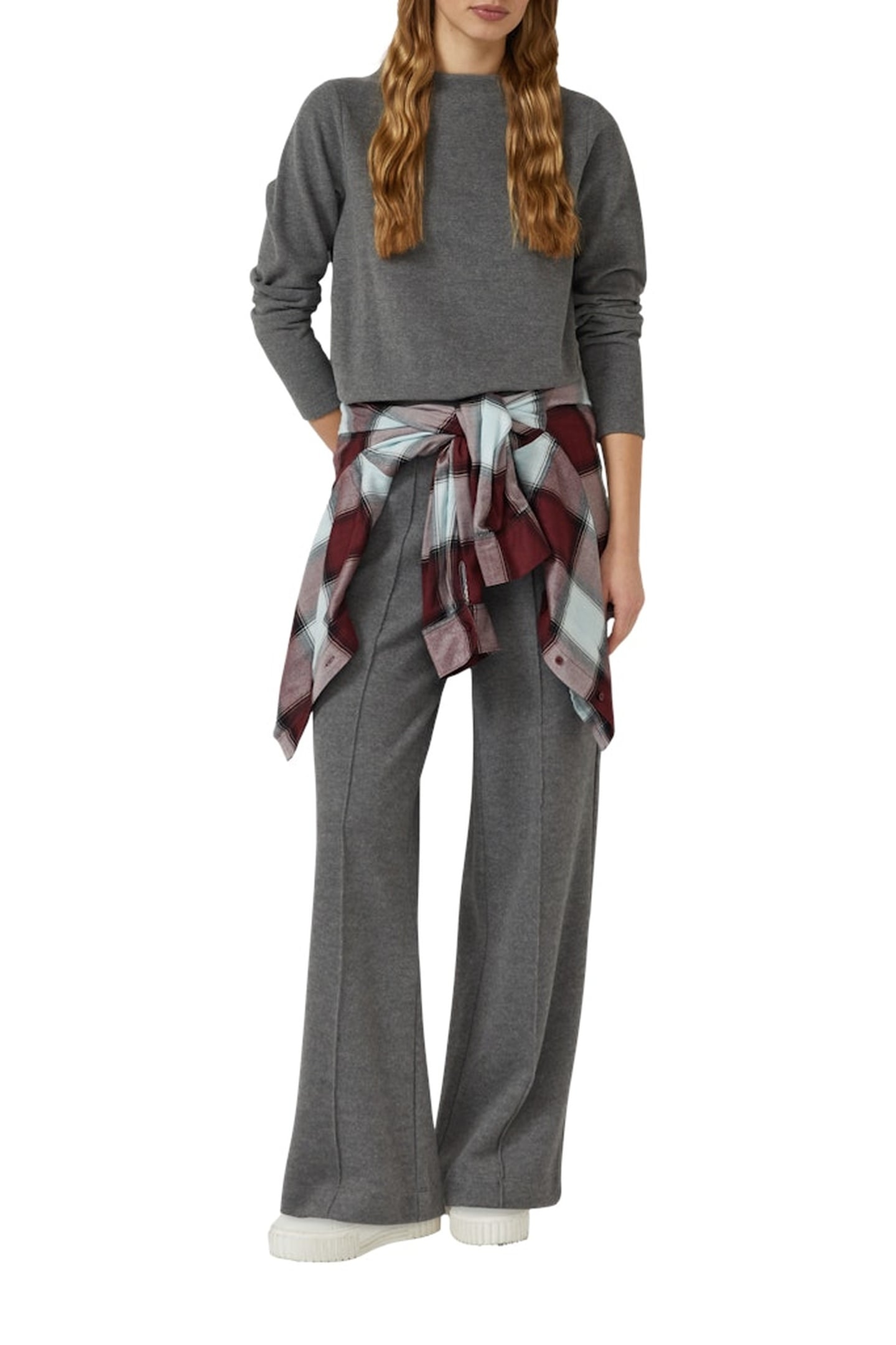 S.OLIVER PANTS GREY/BLACK 2