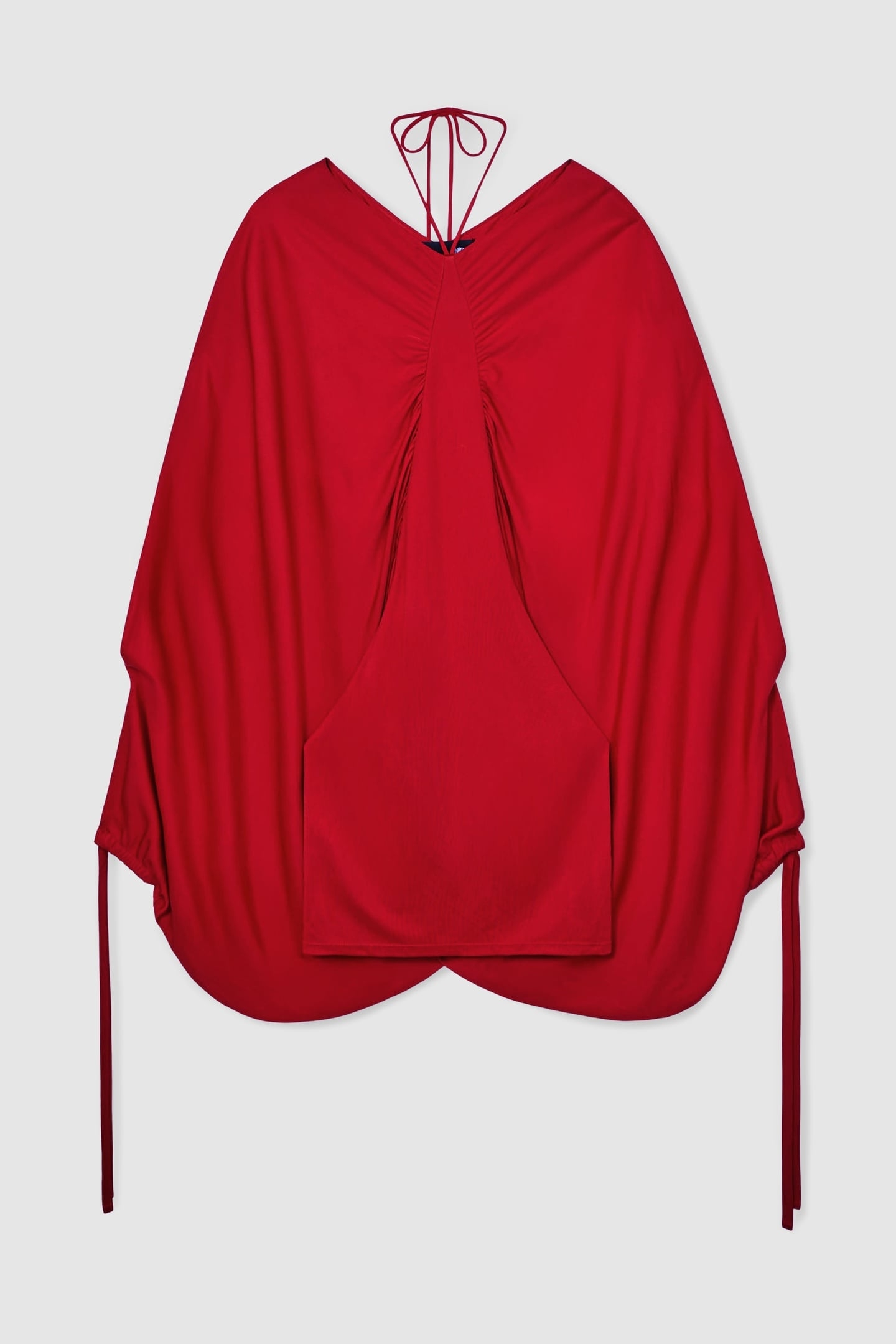 BATWING JERSEY MINI DRESS RED 4