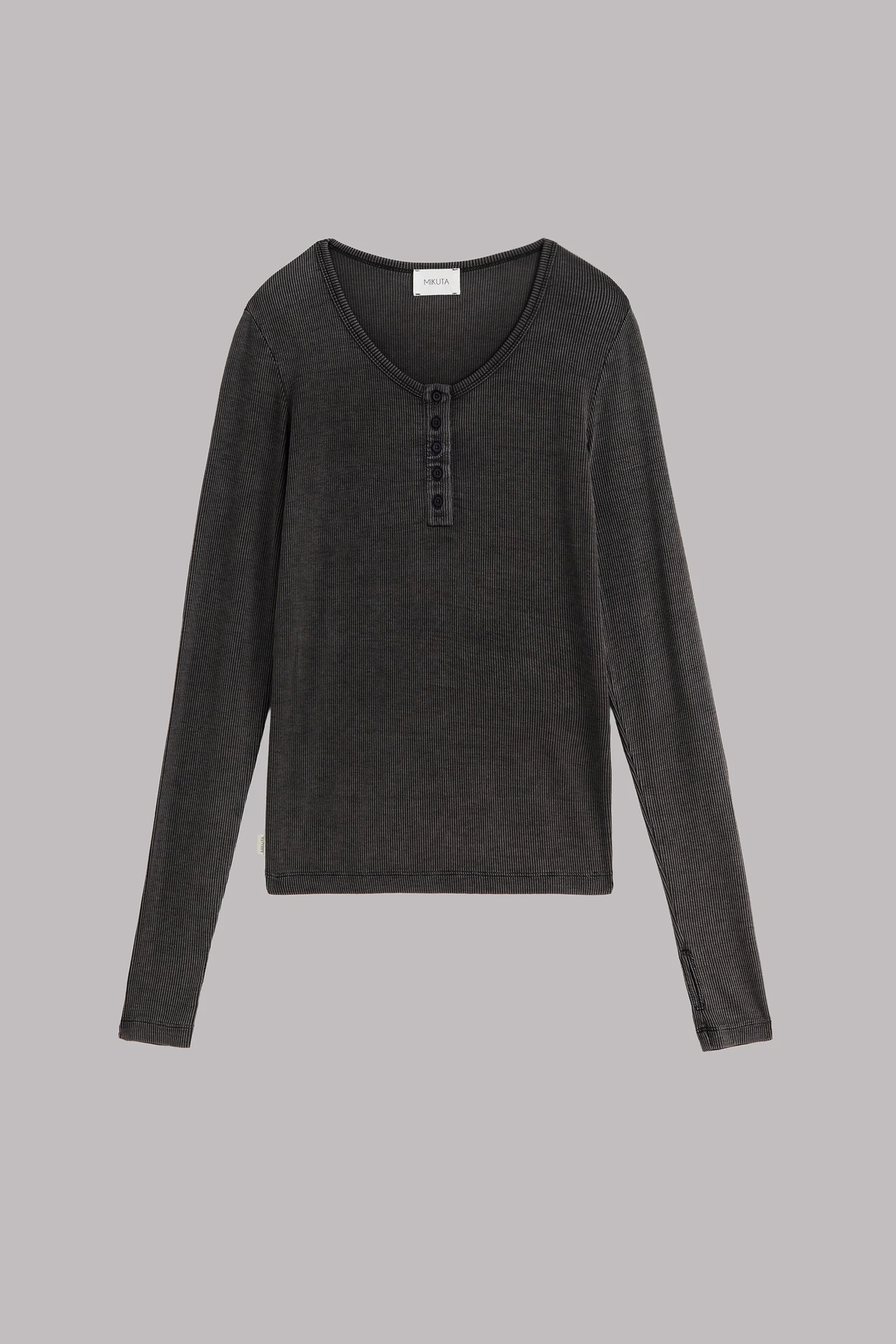 THE DARK FADED BUTTONED RIBBED LONGSLEEVE 3