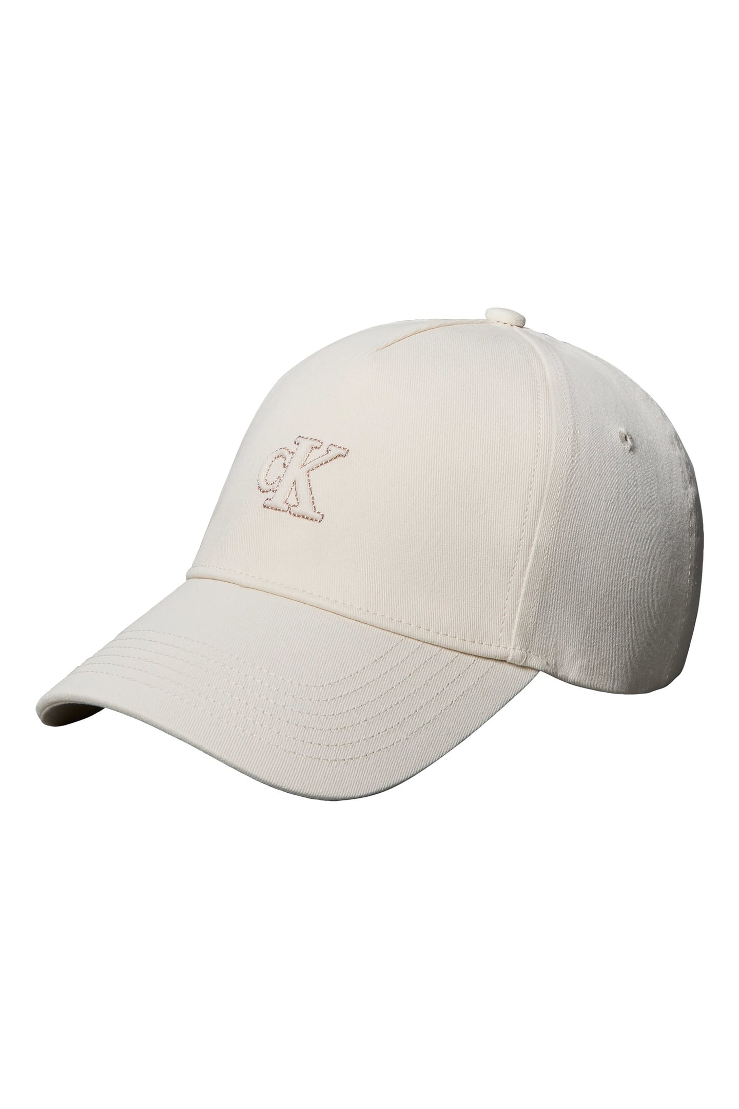 MONOGRAM SHINE EMBROIDERY CAP WHITE GREIGE 1