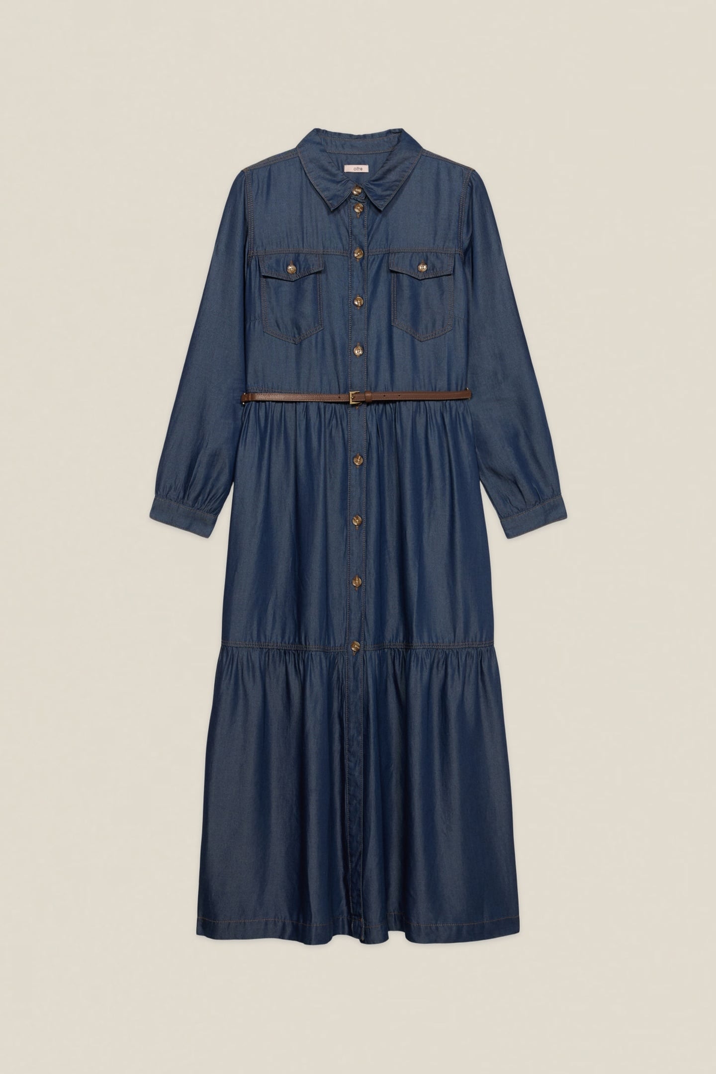 TENCEL SHIRT DRESS BLUE 3