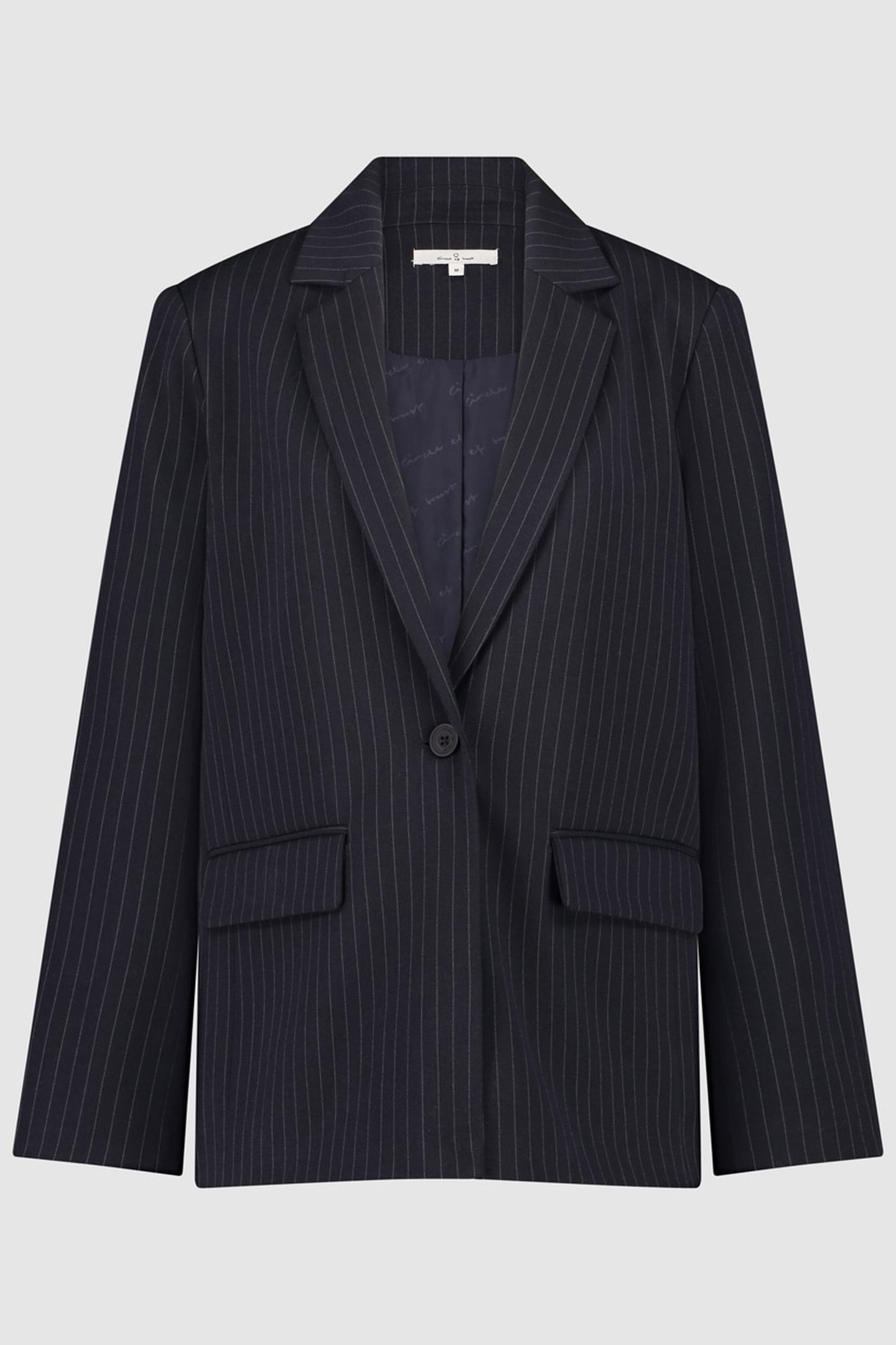 GIRLS NORA BLAZER DARK BLUE STRIPE 1