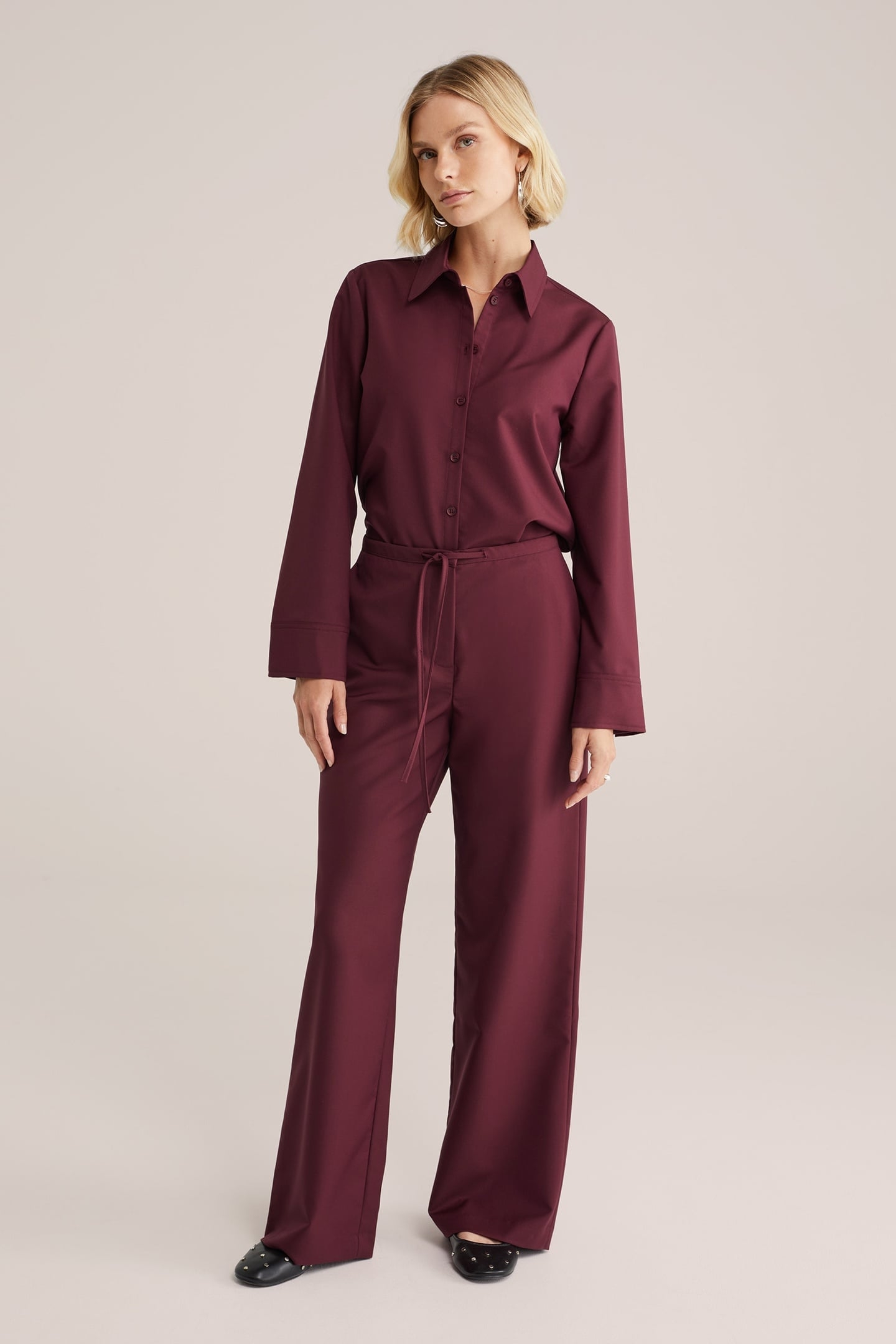 TROUSER BURGUNDY RED 3