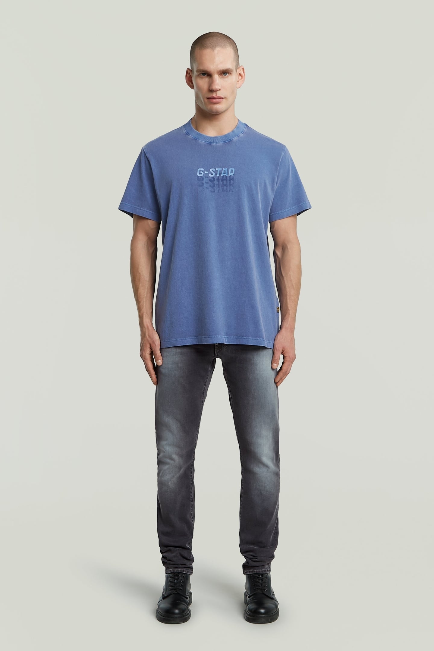 MULTI LOGO OVERDYED LOOSE R T DUTCH BLUE GD 1