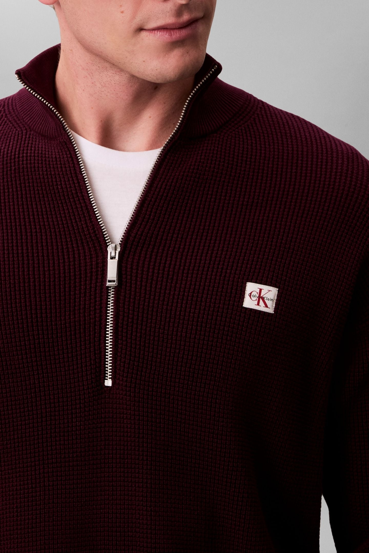 LS EZ COTTON WAFFLE SWEATER PASSION PLUM 5