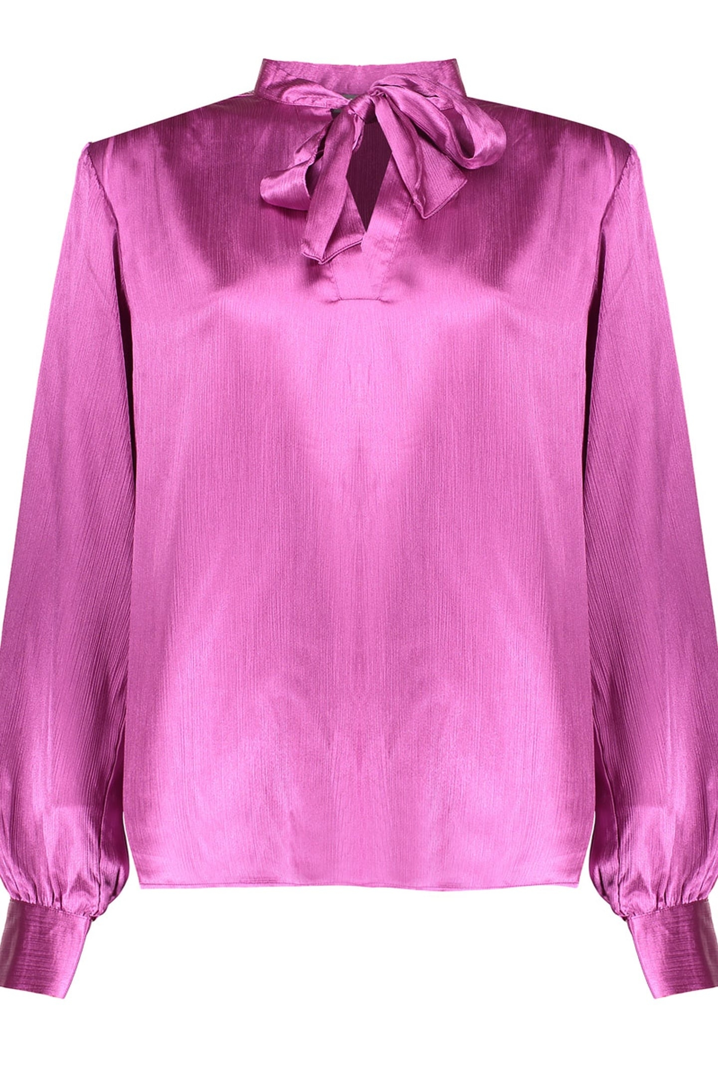 BLOUSE SATIN WITH BOW PURPLE 1