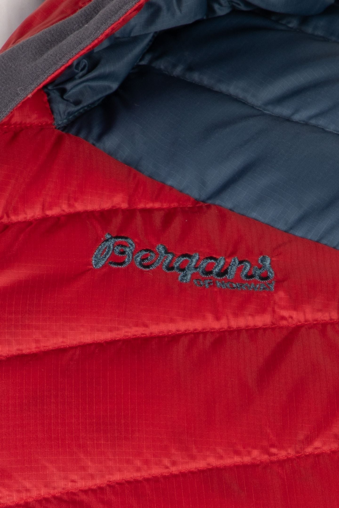RØROS DOWN LIGHT W JACKET W/HOOD RED/ORION BLUE 5