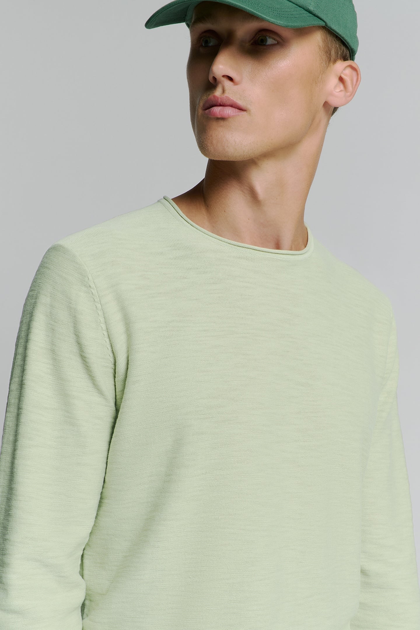 PULLOVER CREWNECK GARMENT DYED + STONE WASHED MINT 7