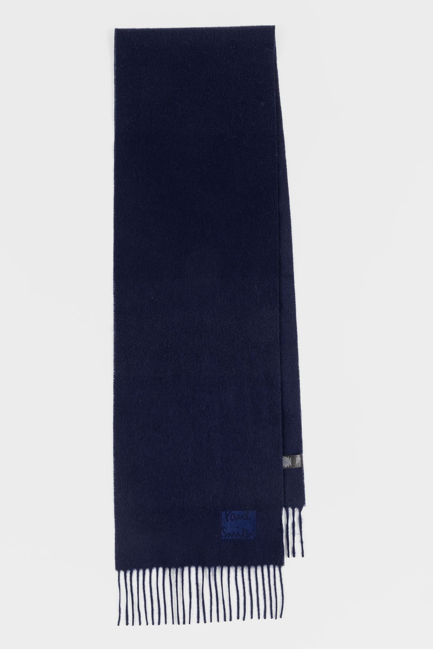 SCARF CASHMERE LOGO NAVY 4