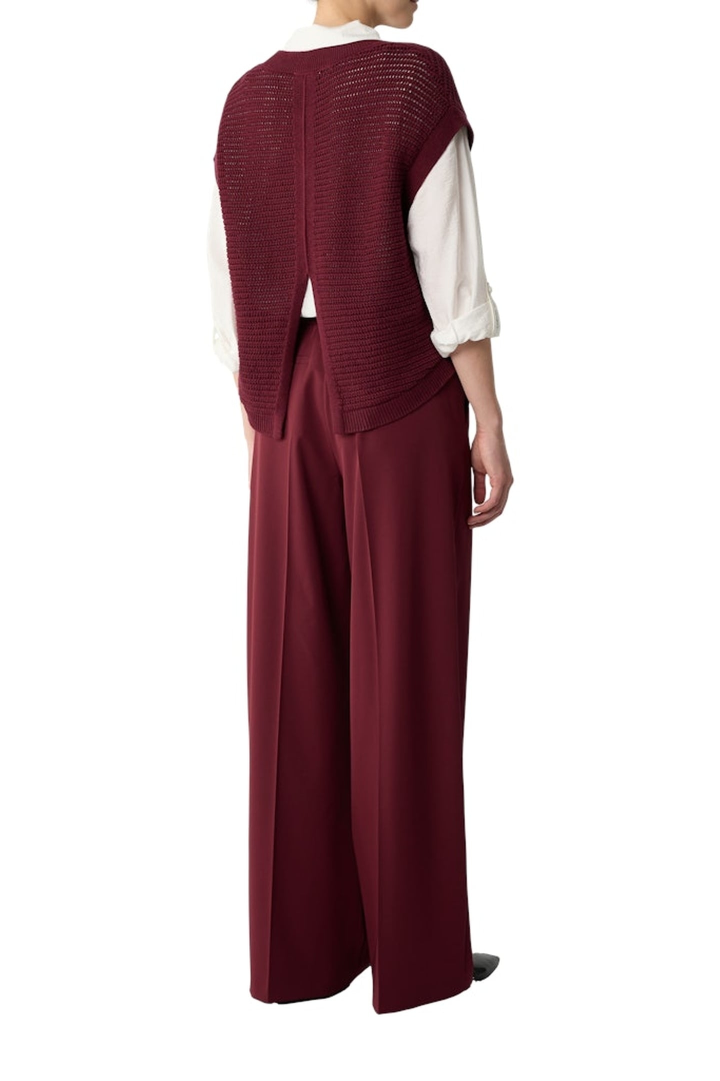 COMMA PANTS BURGUNDY 3