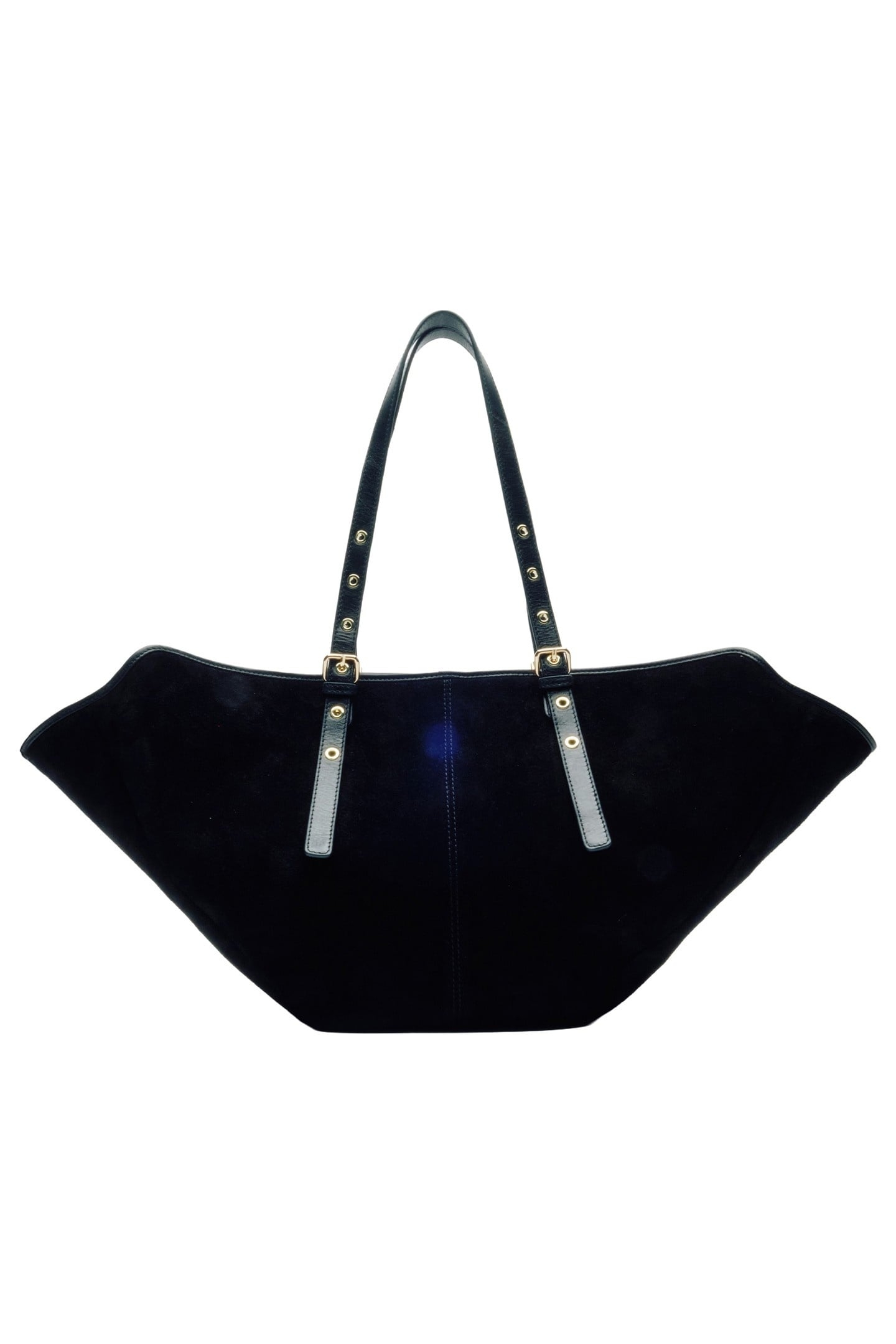 NORA SUEDE BLACK W. GOLD 1