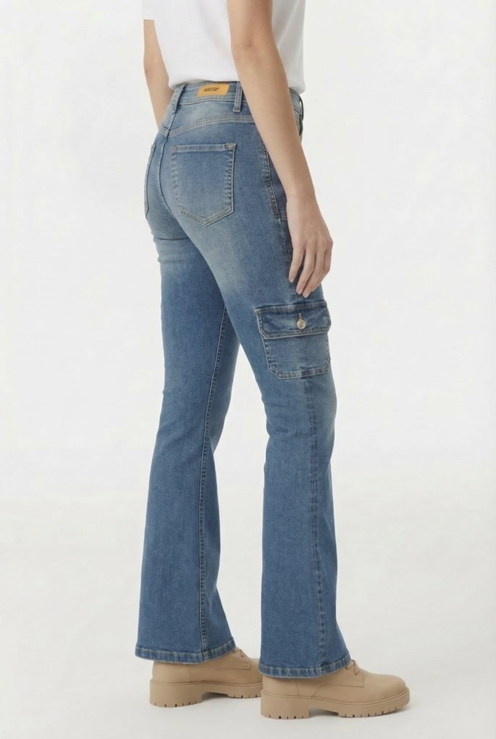 SUNRISE CARGO JEANS MID BLUE STONE 3