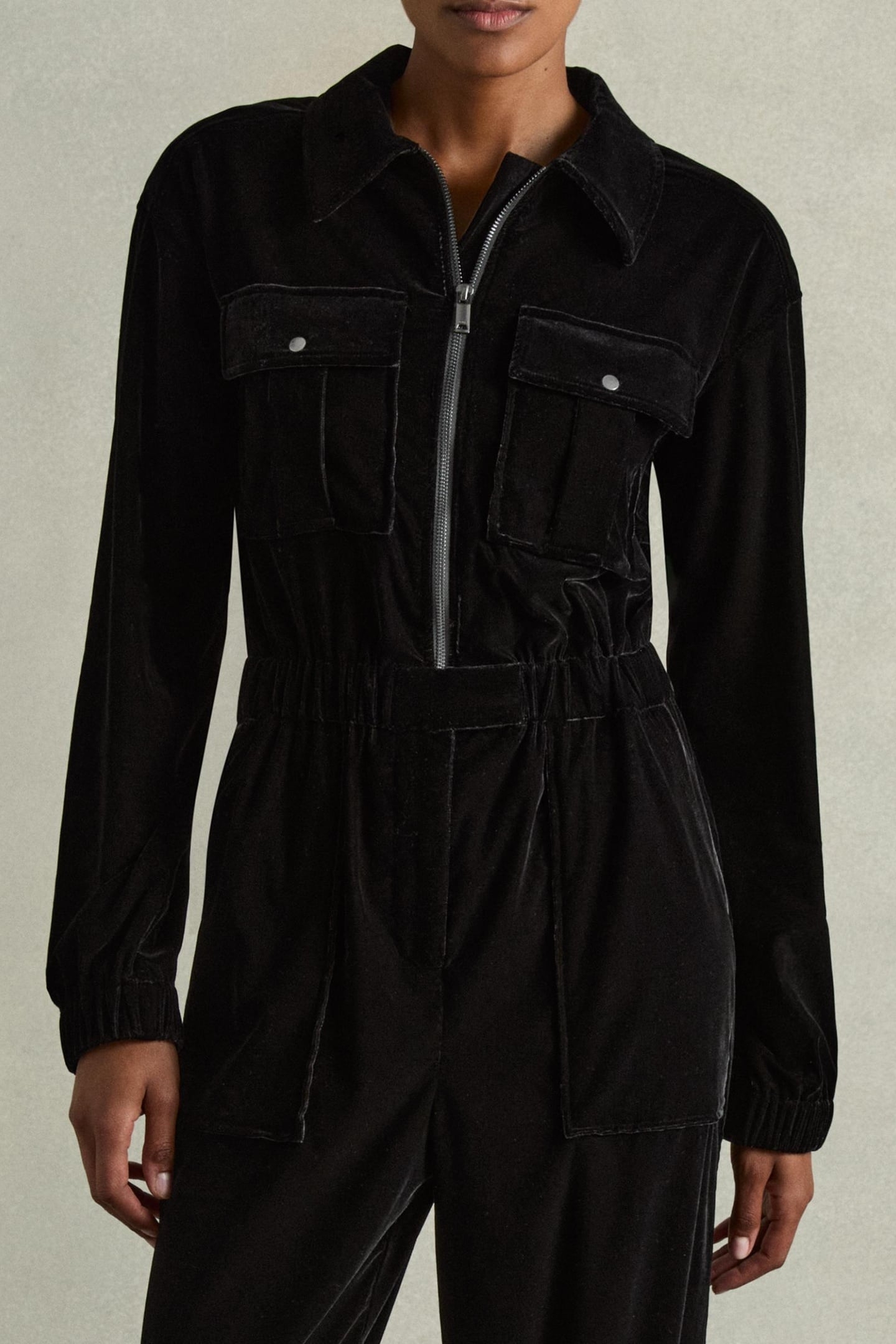 VELVET JUMPSUIT BLACK 2