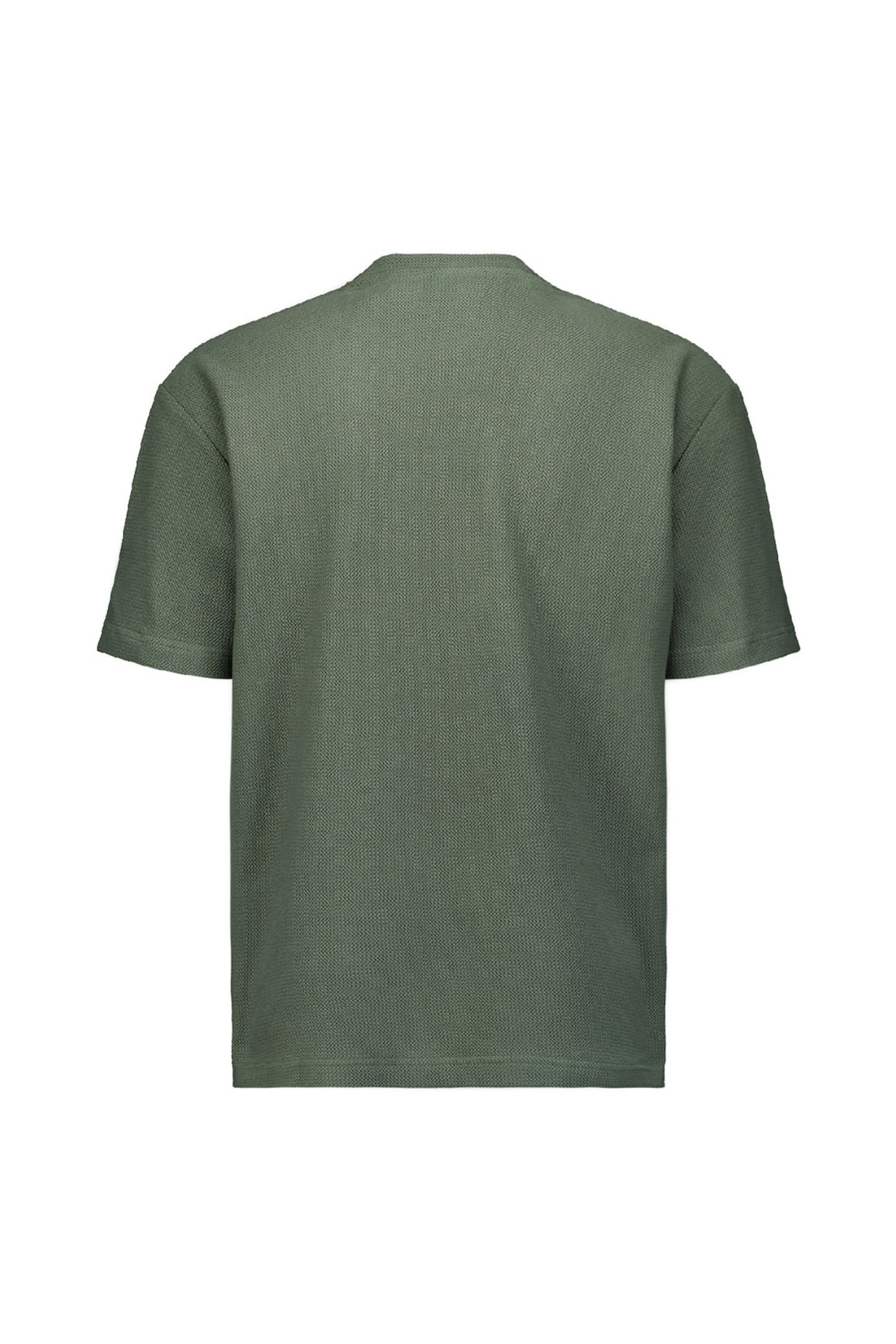 T-SHIRT CREWNECK SOLID RELIEF JACQUARD DARK STEEL 6