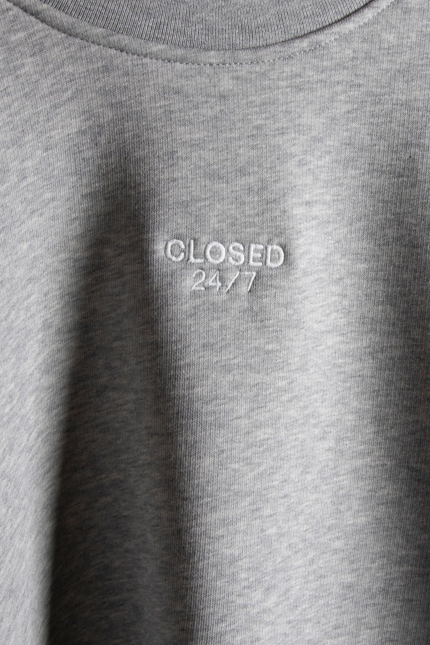 CREW SWEATSHIRT T-SHIRTS GREY HEATHER MELANGE 4