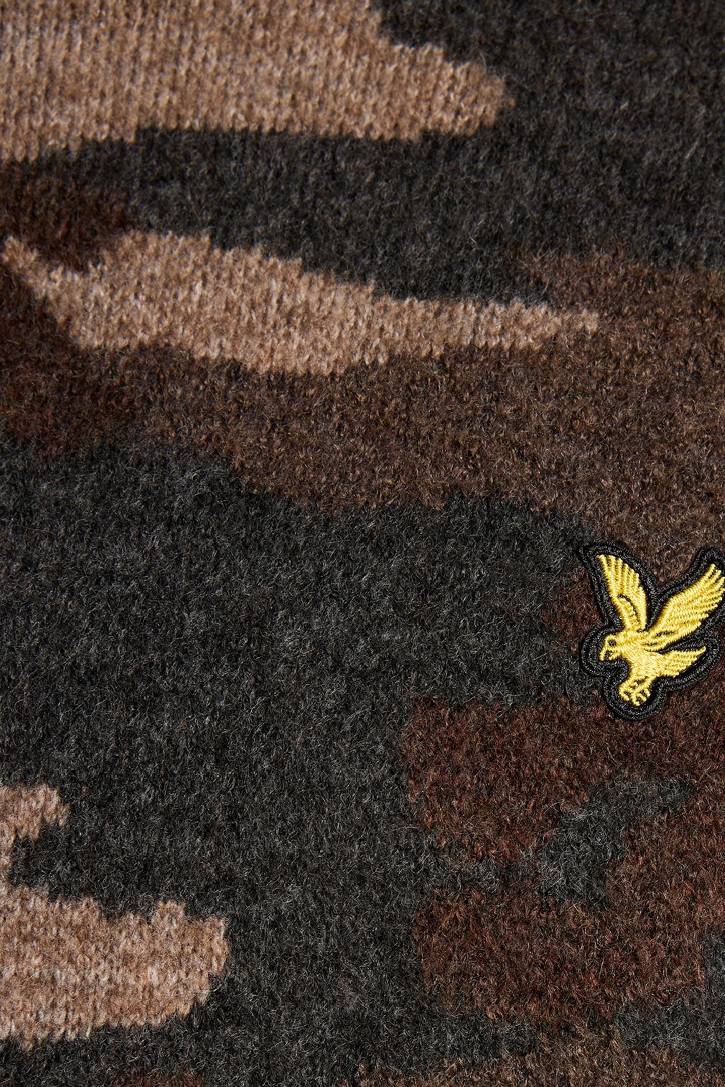 BRUSHED CAMOUFLAGE CREW NECK JUMPER BLACK STEEL 6