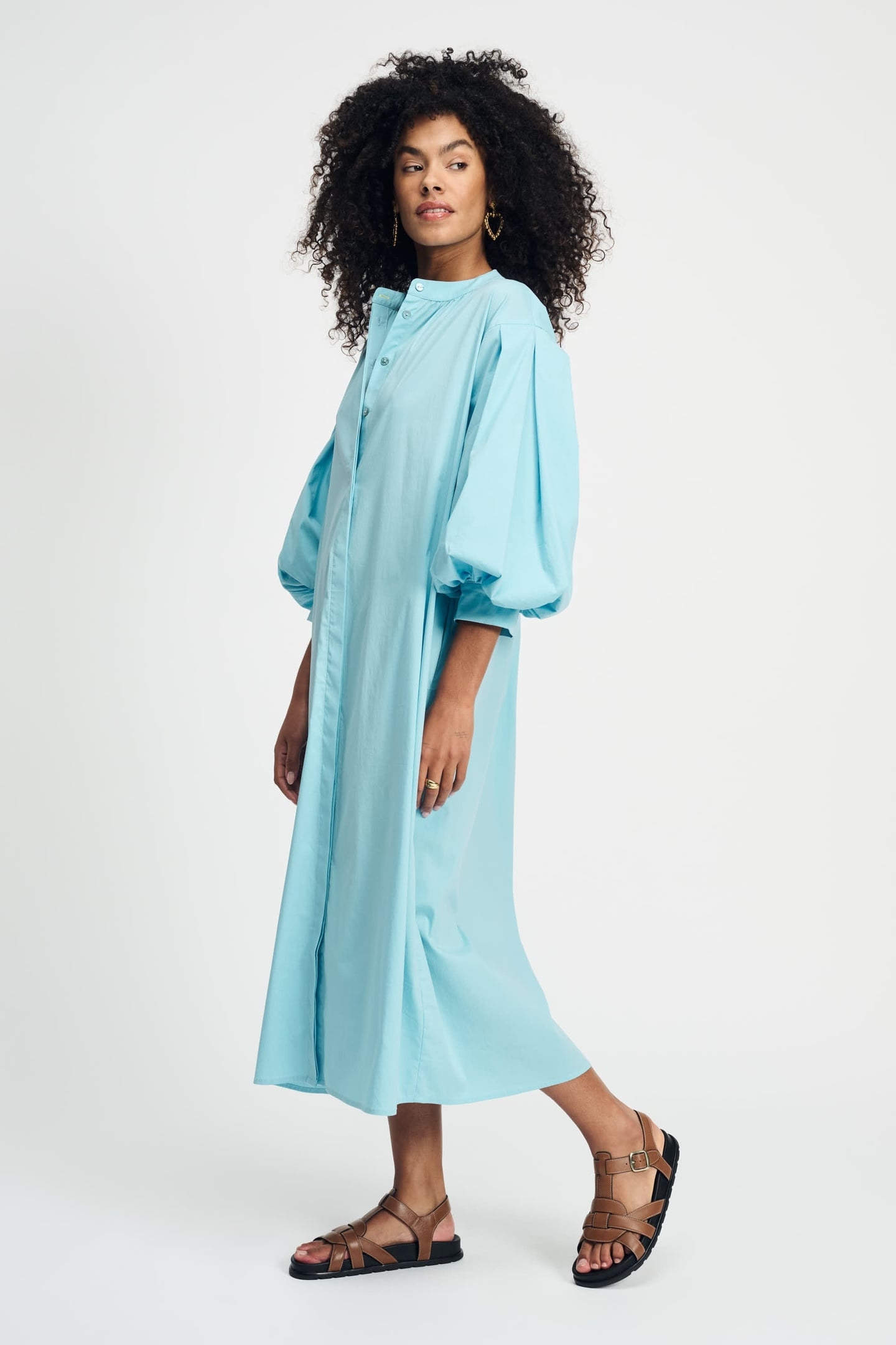 DRESS - POPLIN SKY BLUE 3