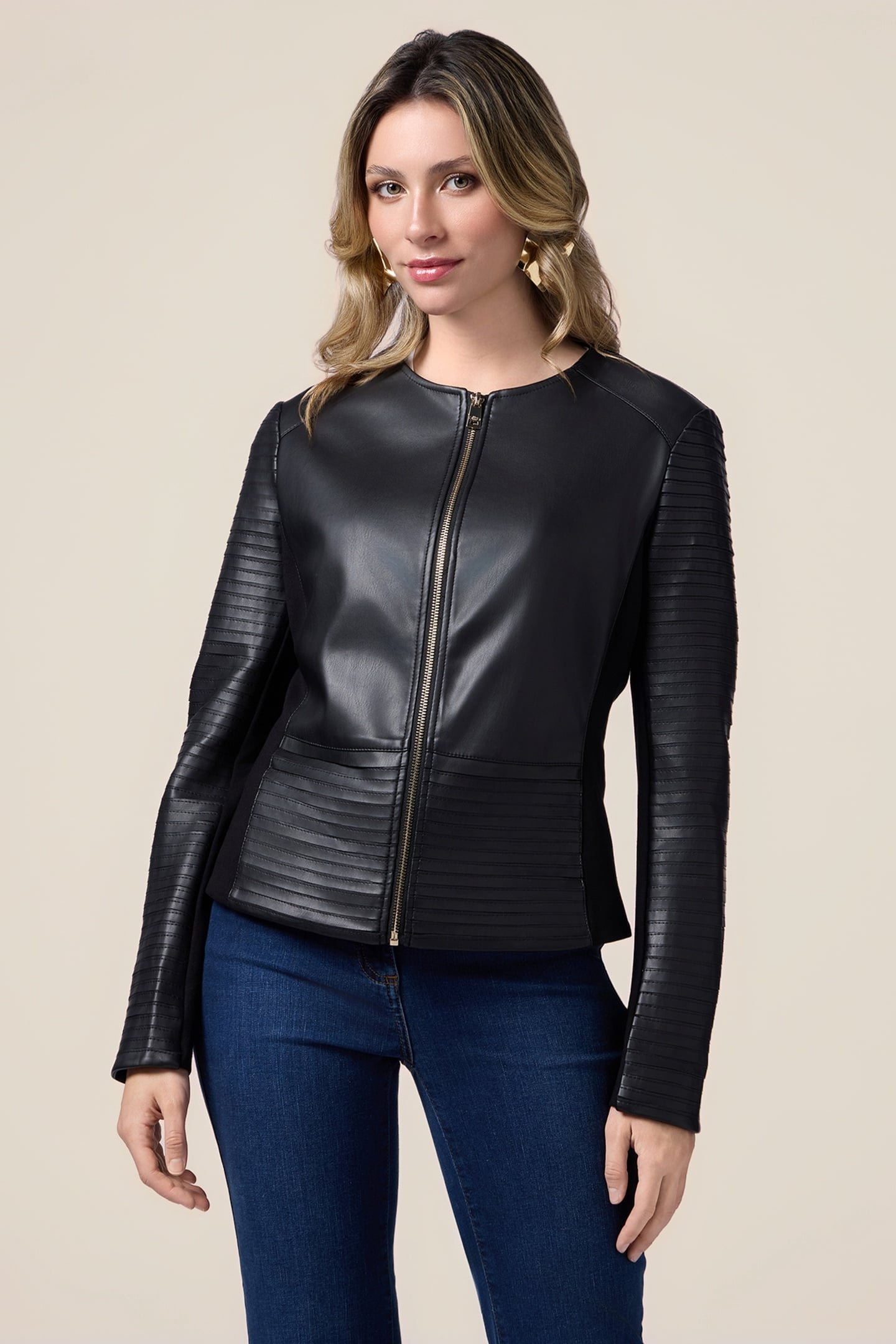 COMBINED JACKET WITH LASER CUTS BLACK 2